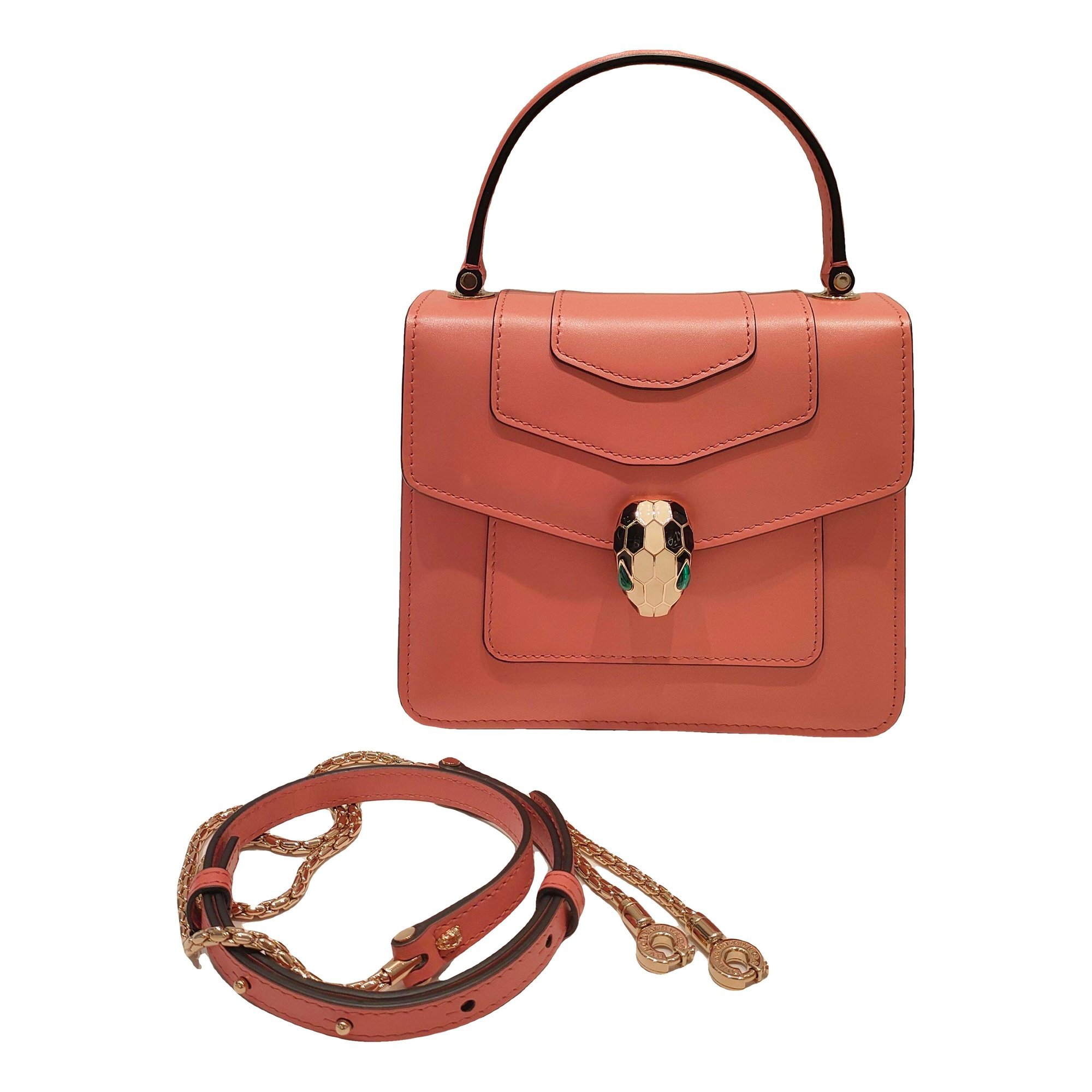 Serpenti leather handbag
