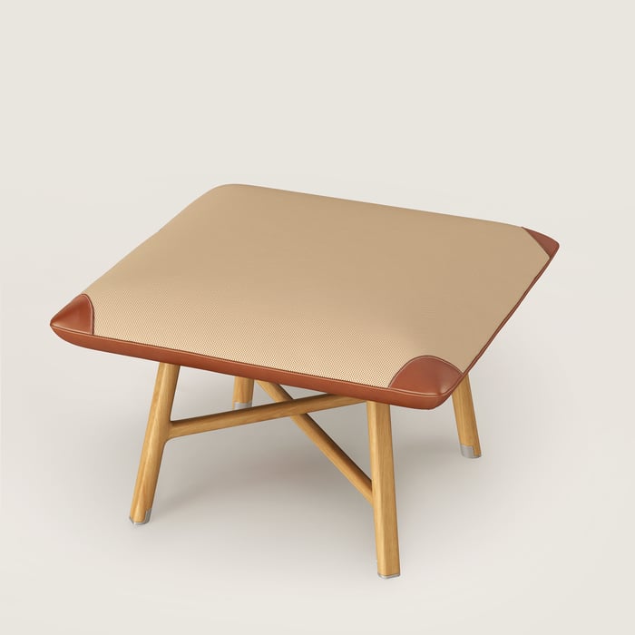 Les Necessaires d'Hermès "Carre d'Assise" Low Stool, High Model