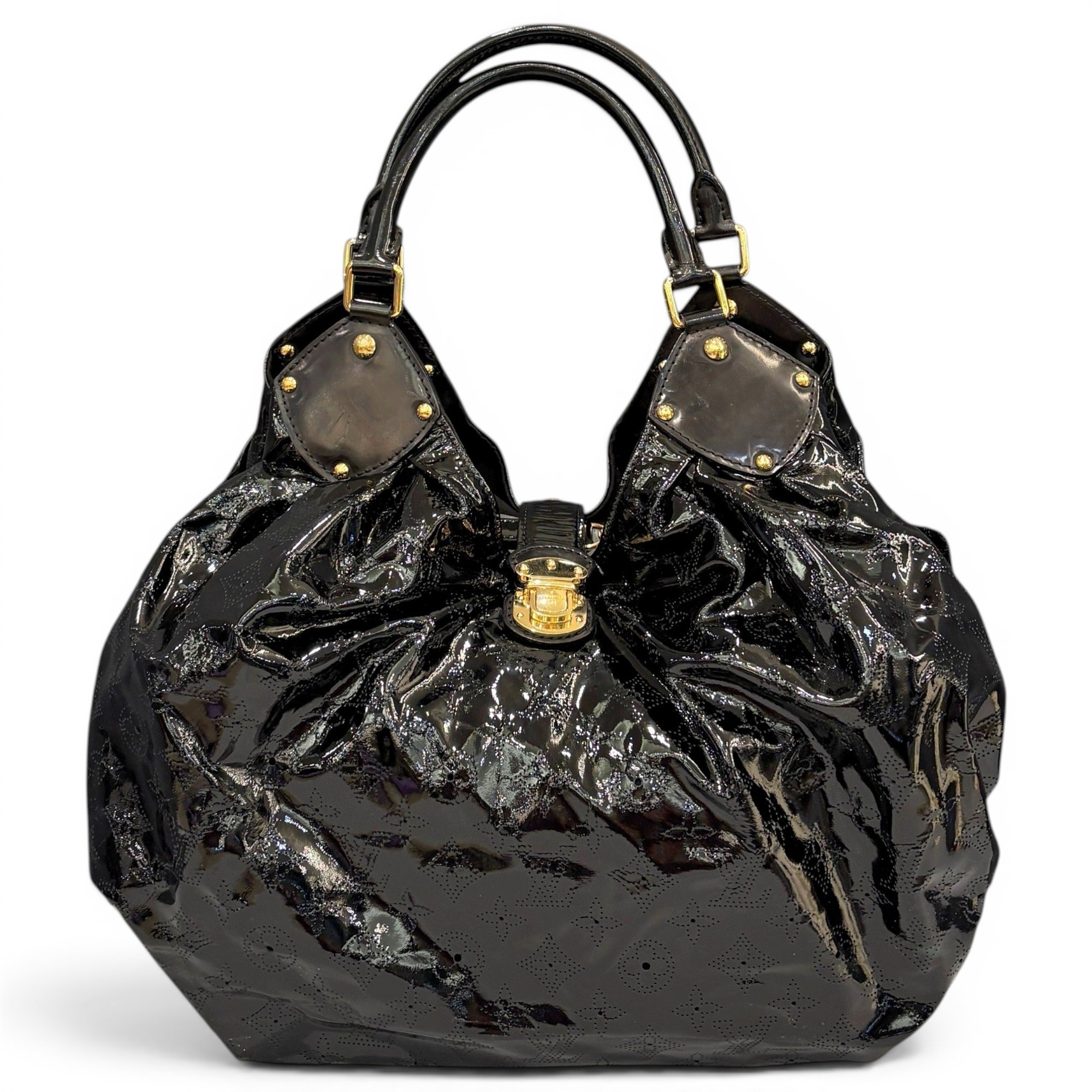 Patent leather handbag