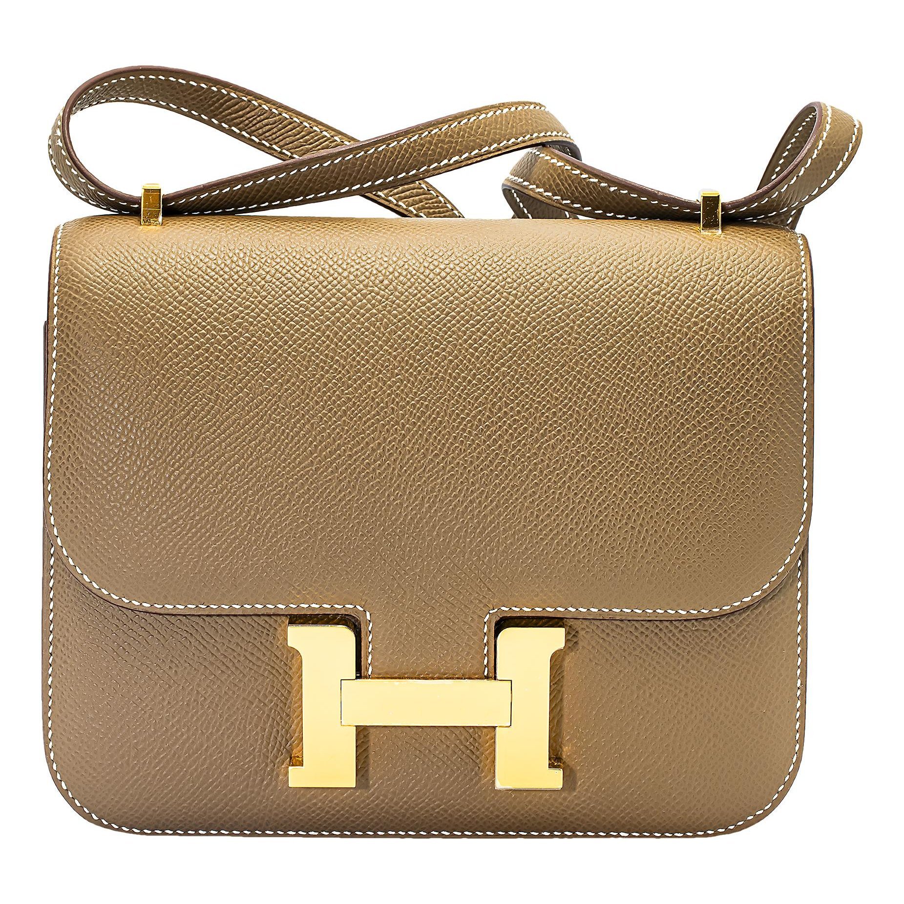 Hermes Constance 18 Handbag Etoupe Epsom Leather