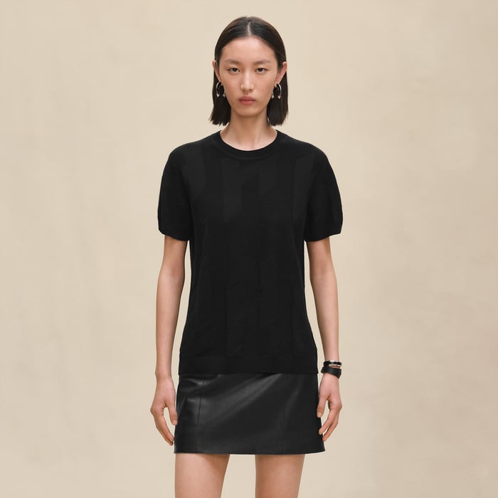 Noir "H" Short-sleeve Sweater