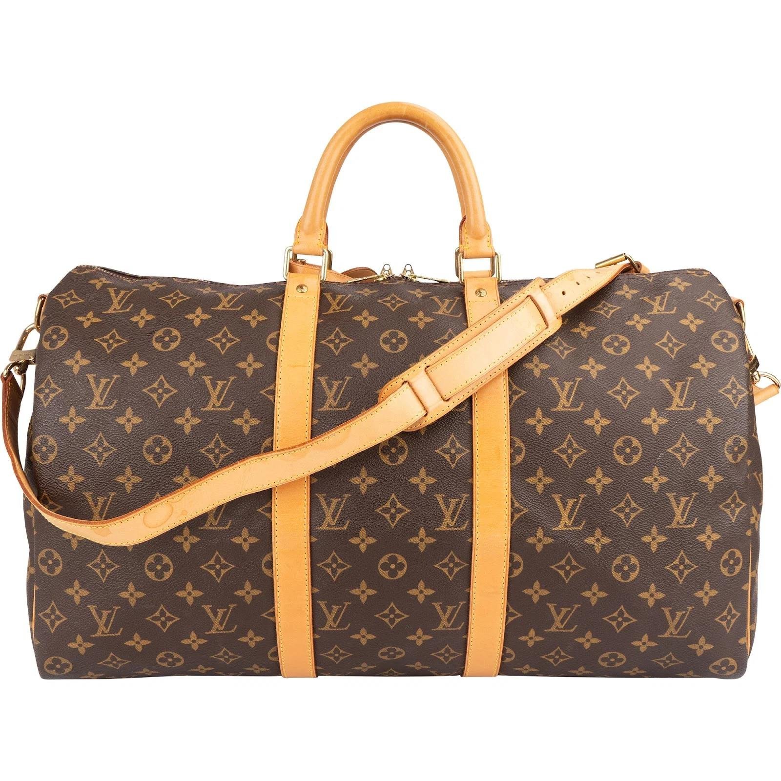Keepall leather travel bag