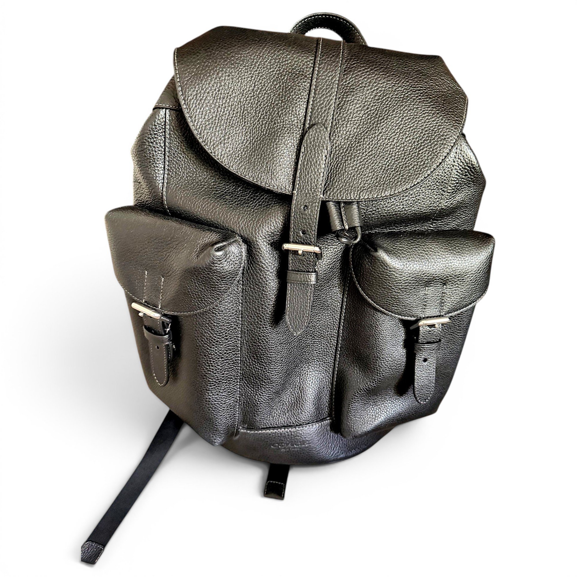 Campus leather backpack
