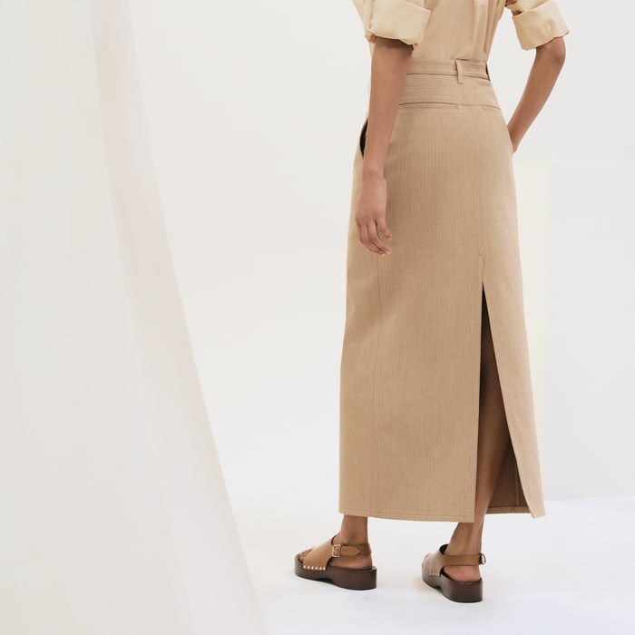 Beige Albâtre Long Skirt