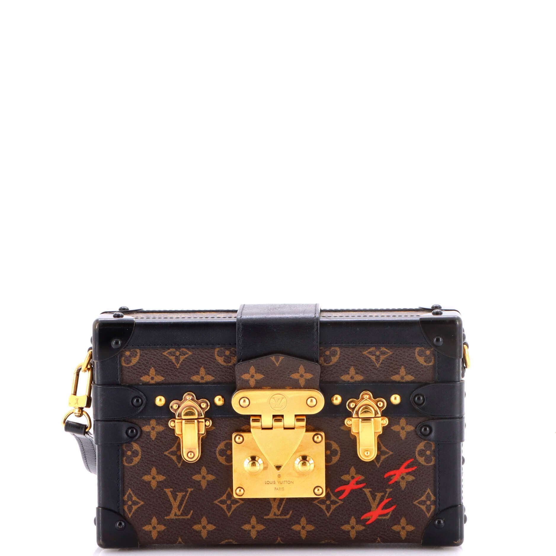 Louis Vuitton Petite Malle Handbag Monogram Canvas