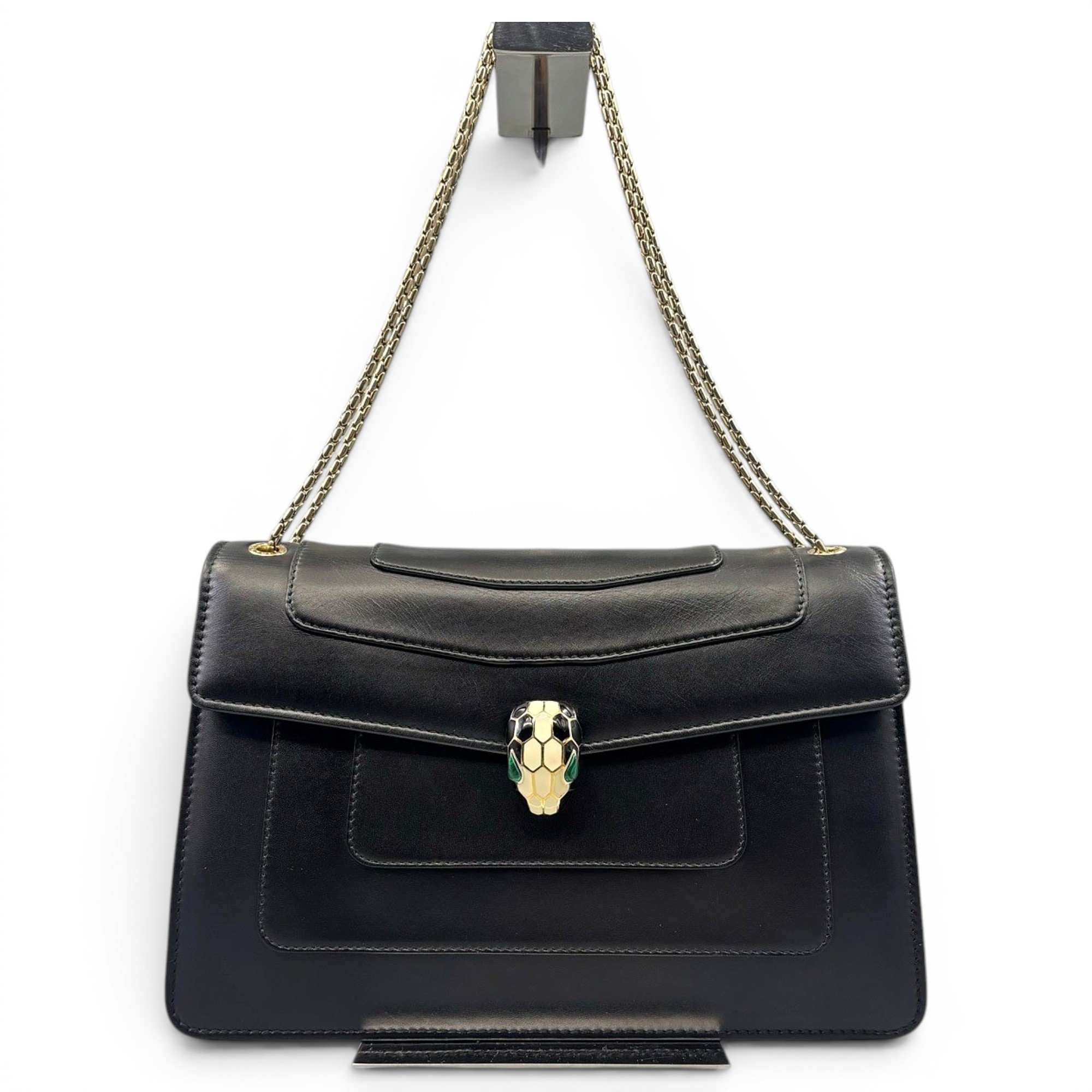 Serpenti leather handbag