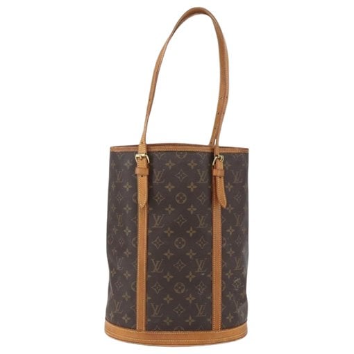 Bucket leather handbag