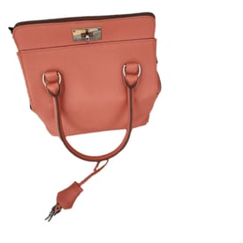 Hermes Toolbox 20 Handbag Flamingo Evercolor Leather