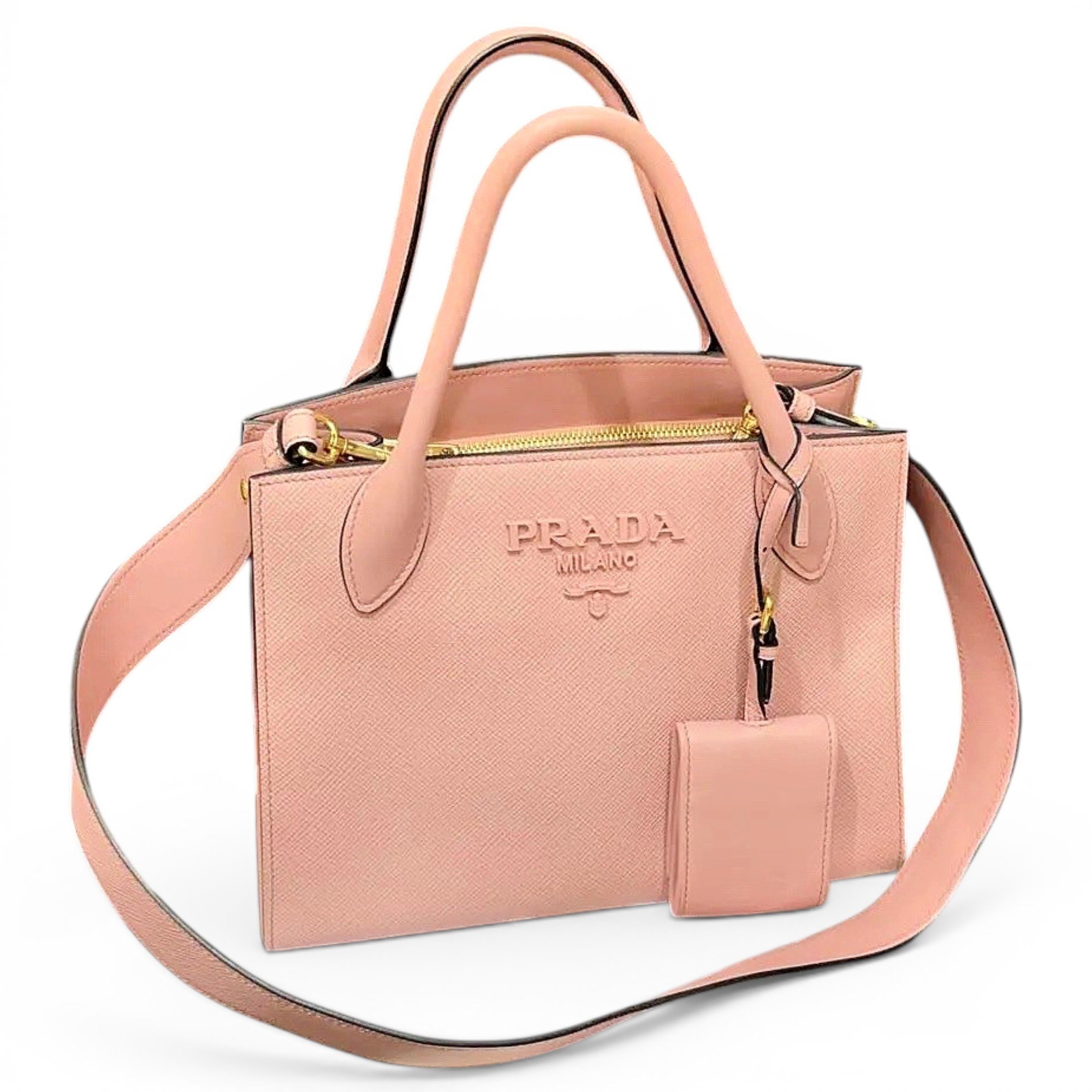 Monochrome leather handbag