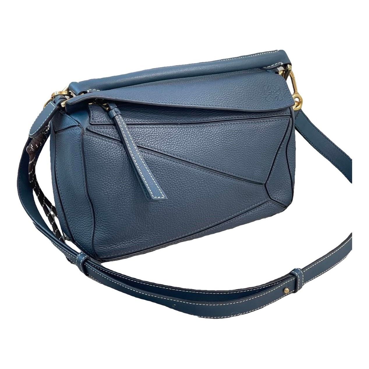 Puzzle leather handbag