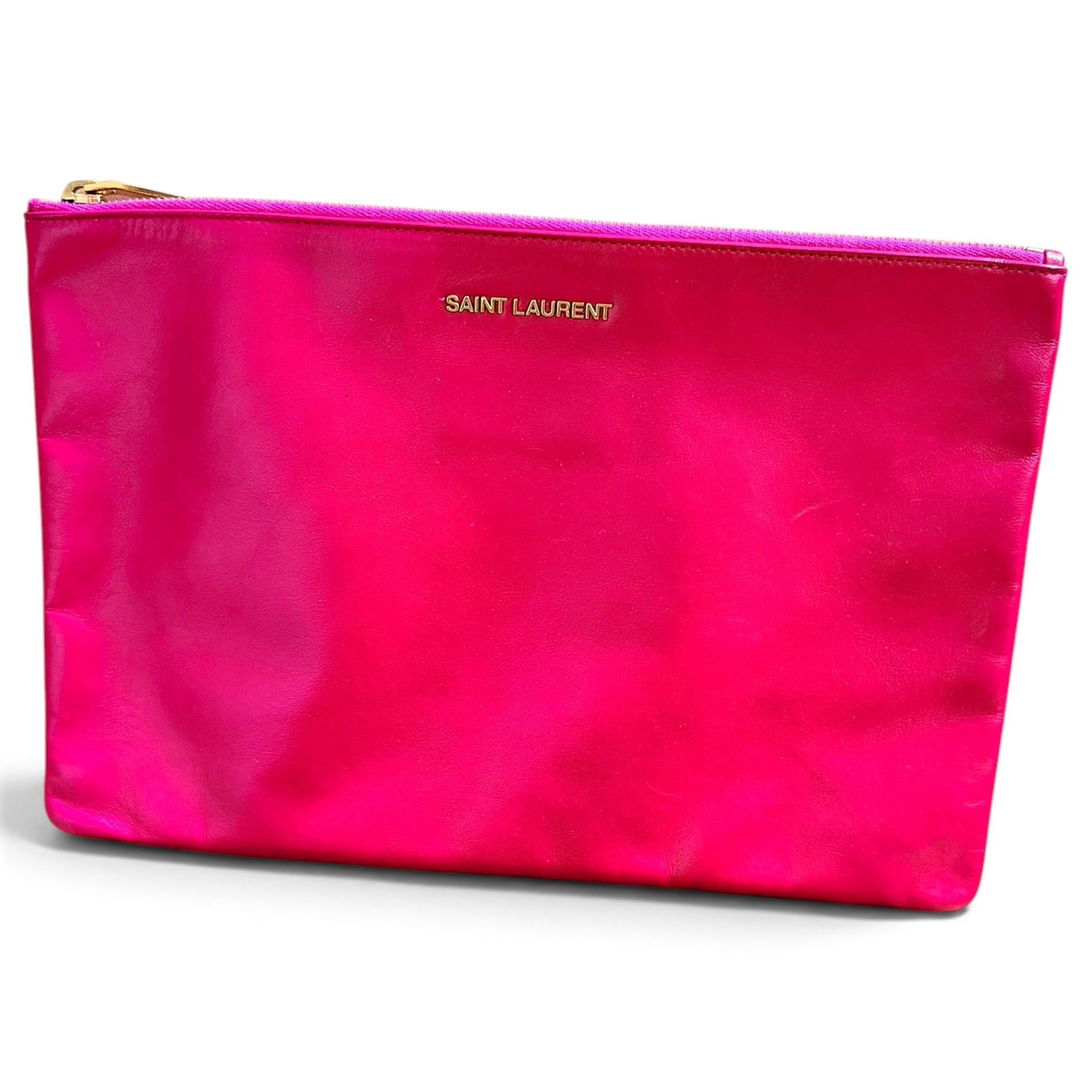 Leather clutch bag