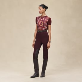 "Porte-Bonheur Bandana" short-sleeve sweater