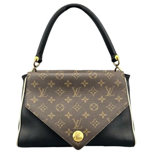 Double V leather crossbody bag