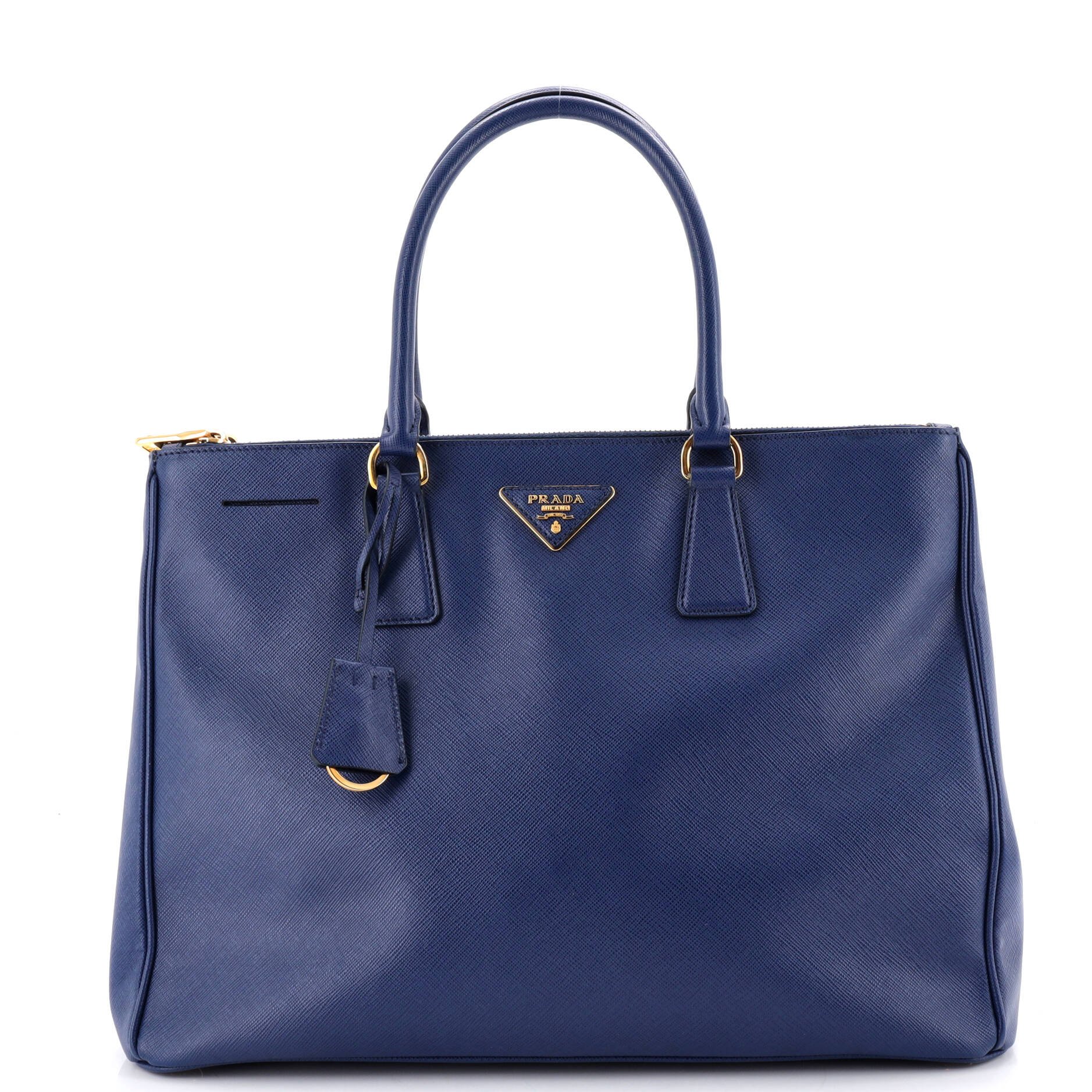 Double Zip Lux Tote Saffiano Leather Large