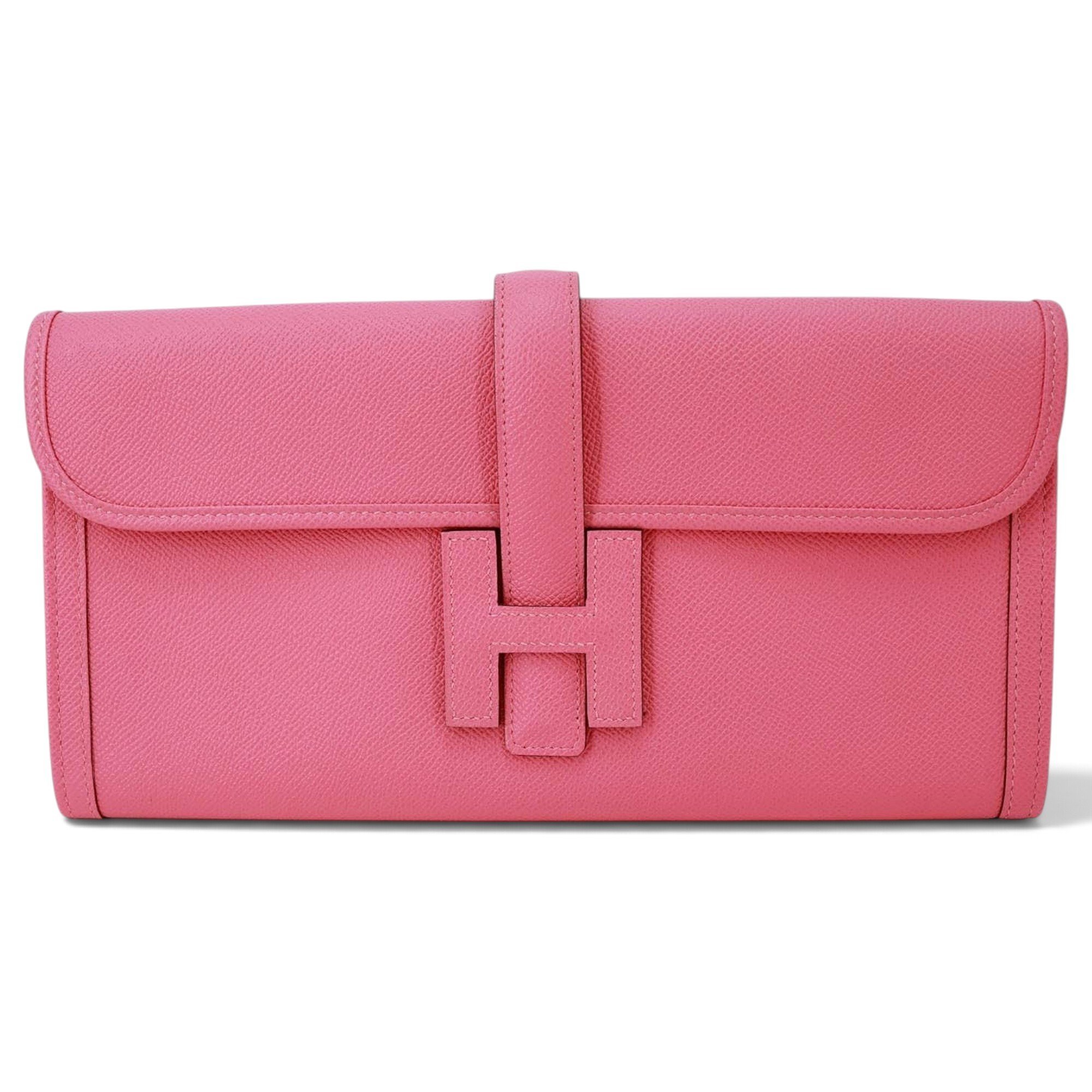 Hermes Jige Elan 29 Handbag Rose Azalée Evercolor Leather 2017