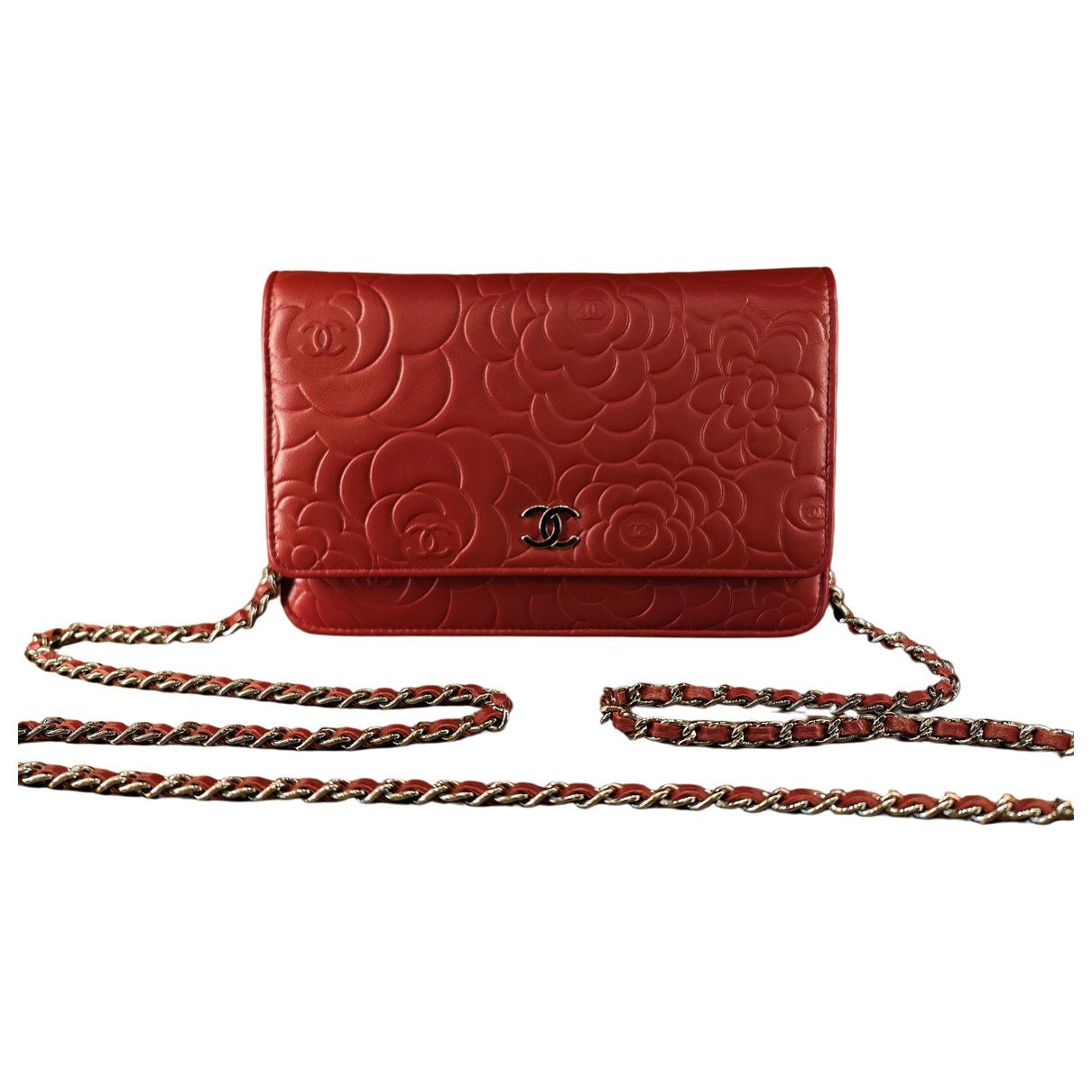 Wallet On Chain leather crossbody bag