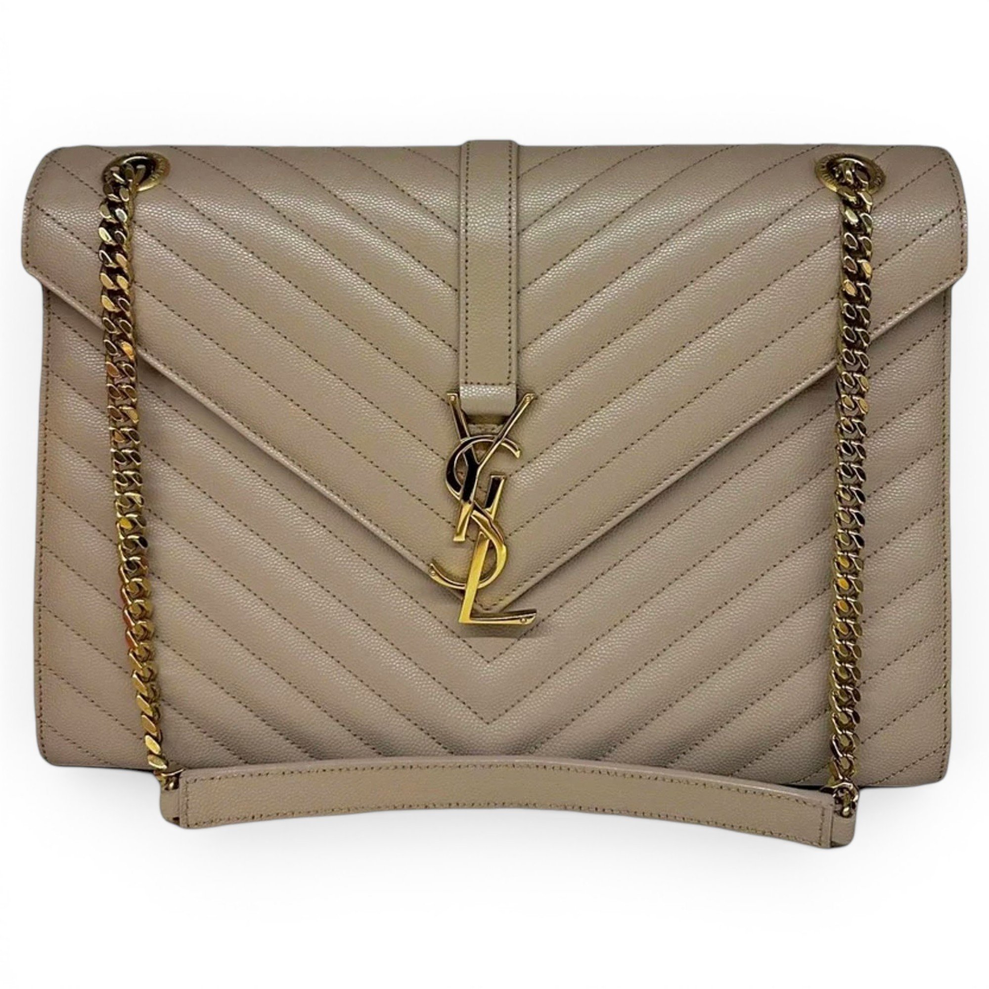 Envelope leather handbag
