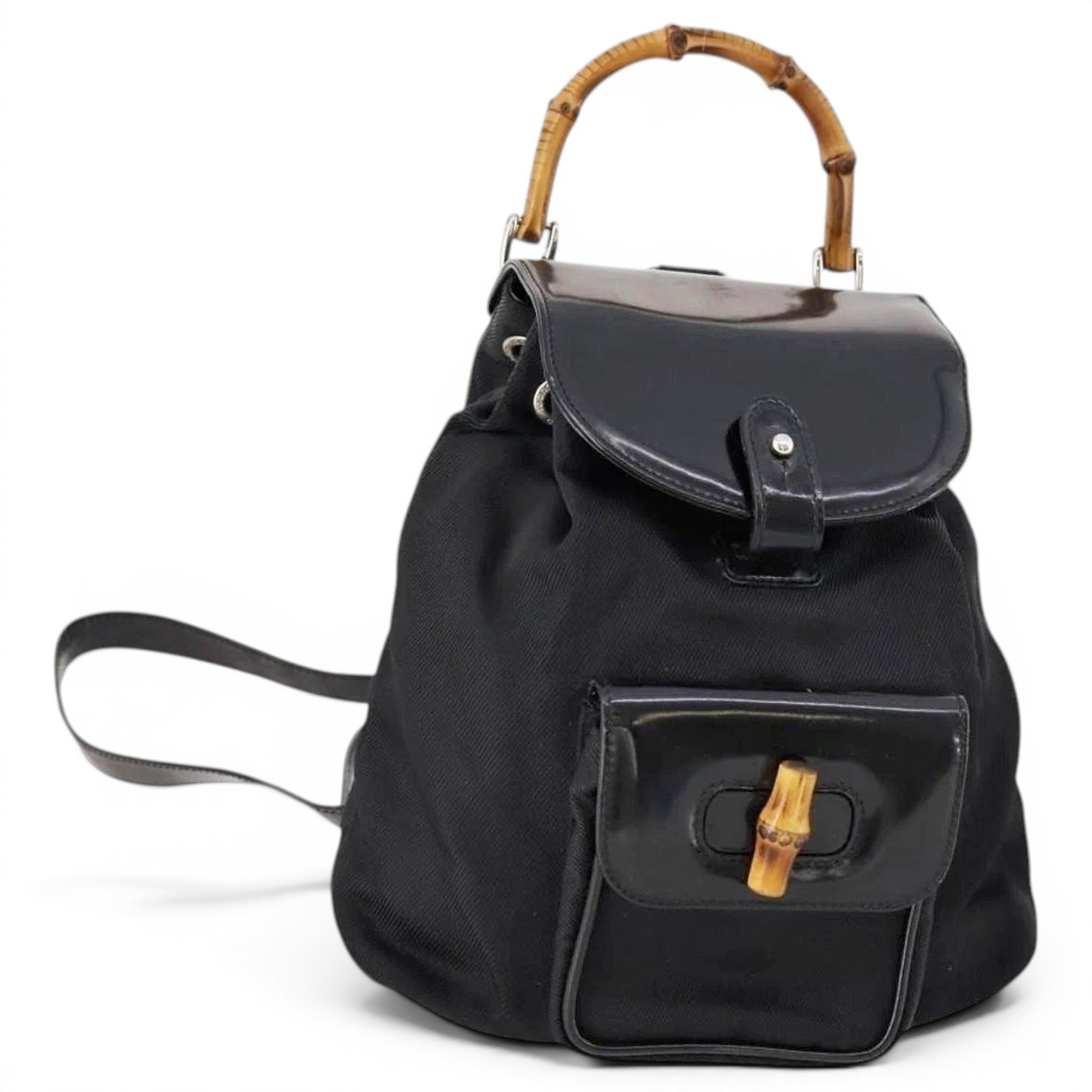 Patent leather handbag