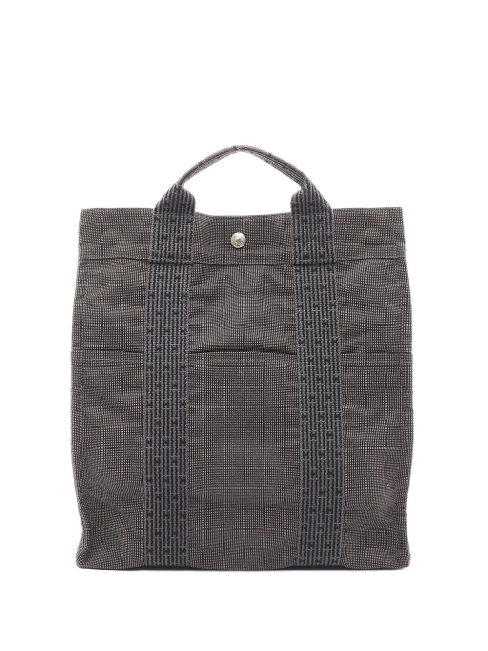 Hermes 20th Century HERMES Herline Ad MM Rucksack canvas Nylon canvas Gray Used unisex backpack