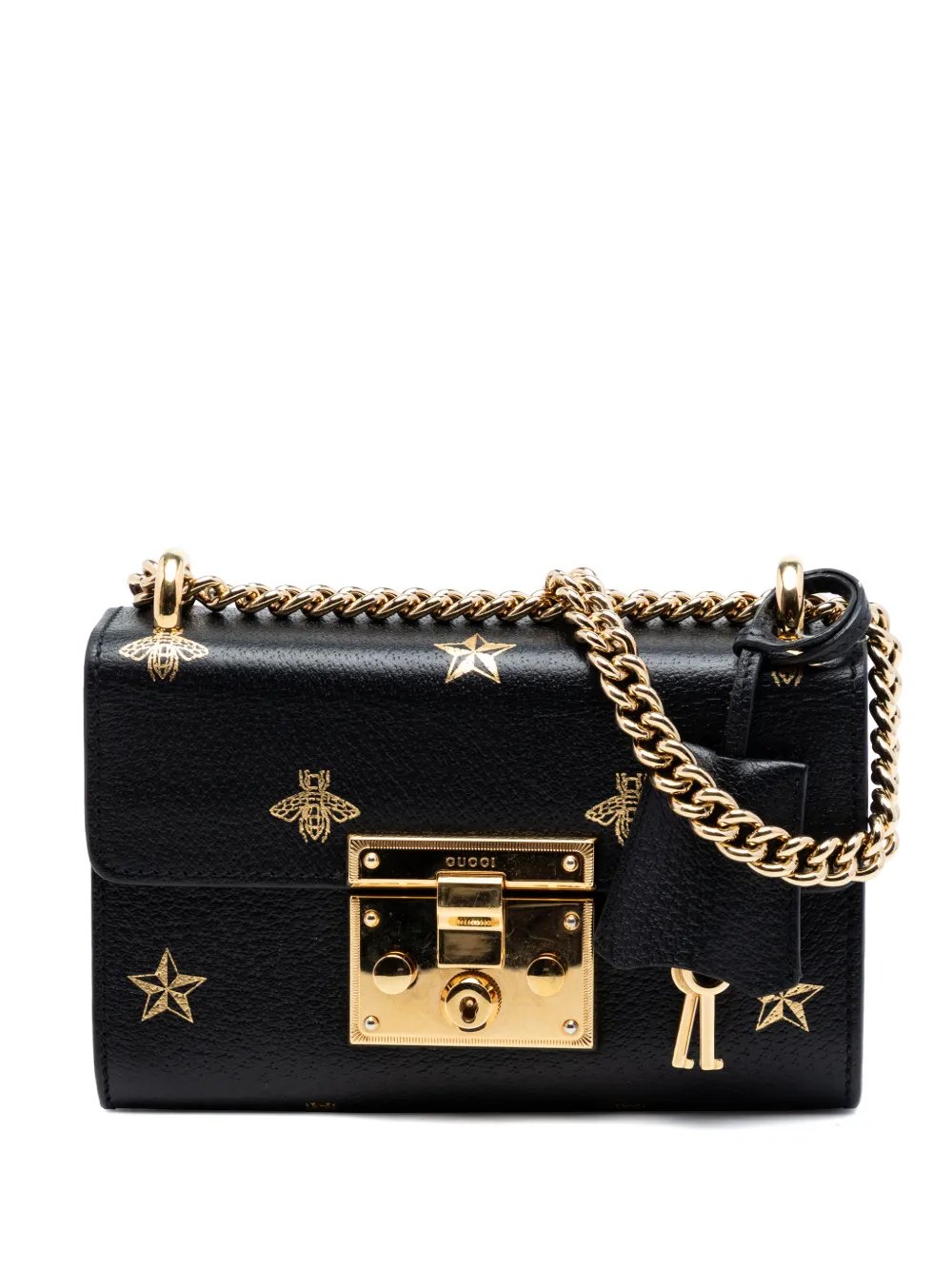 2016-2026 Small Calfskin Bee Star Padlock crossbody bag