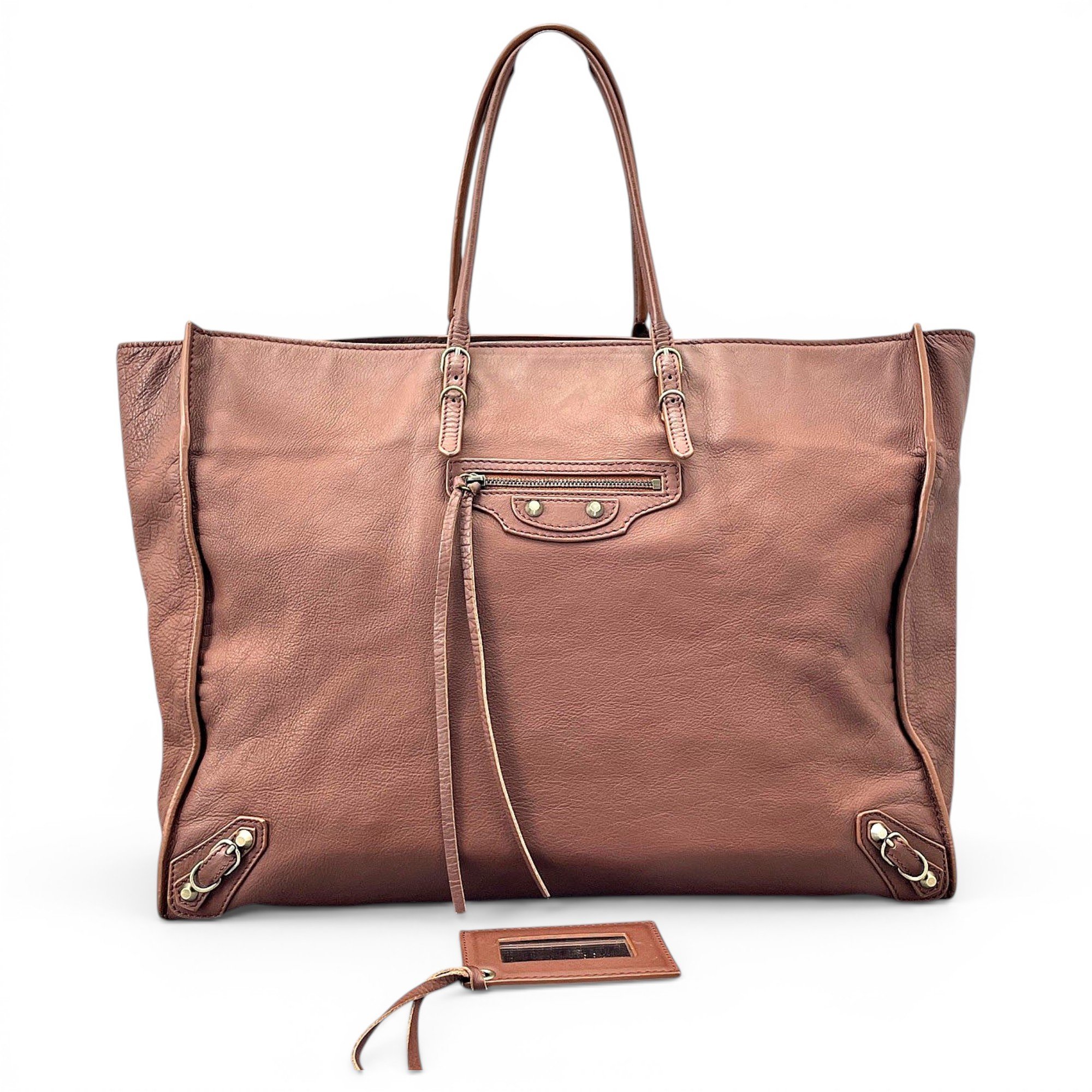 City leather handbag