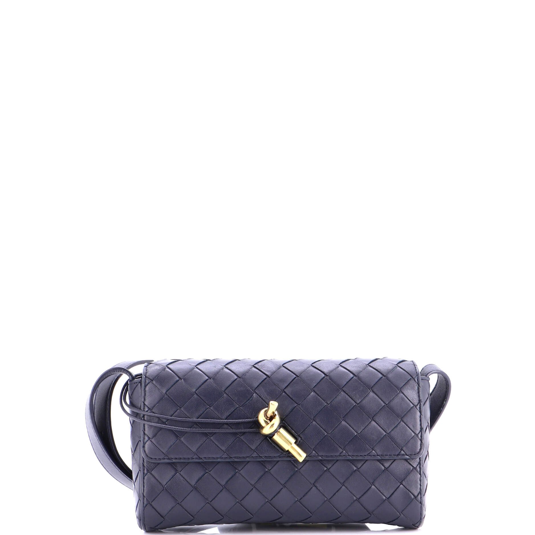 Bottega Veneta Andiamo Shoulder Bag Intrecciato Leather