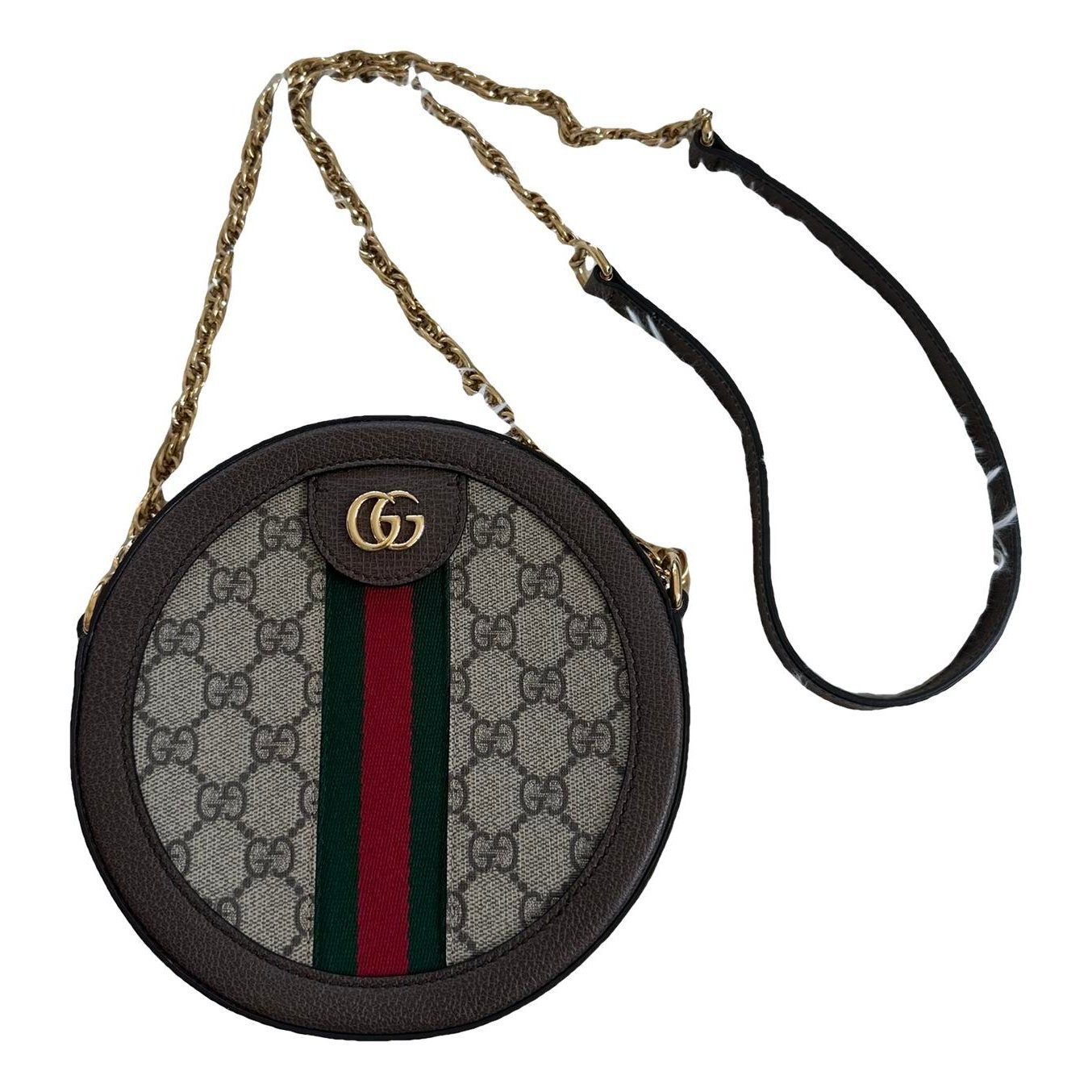 Ophidia Round leather crossbody bag