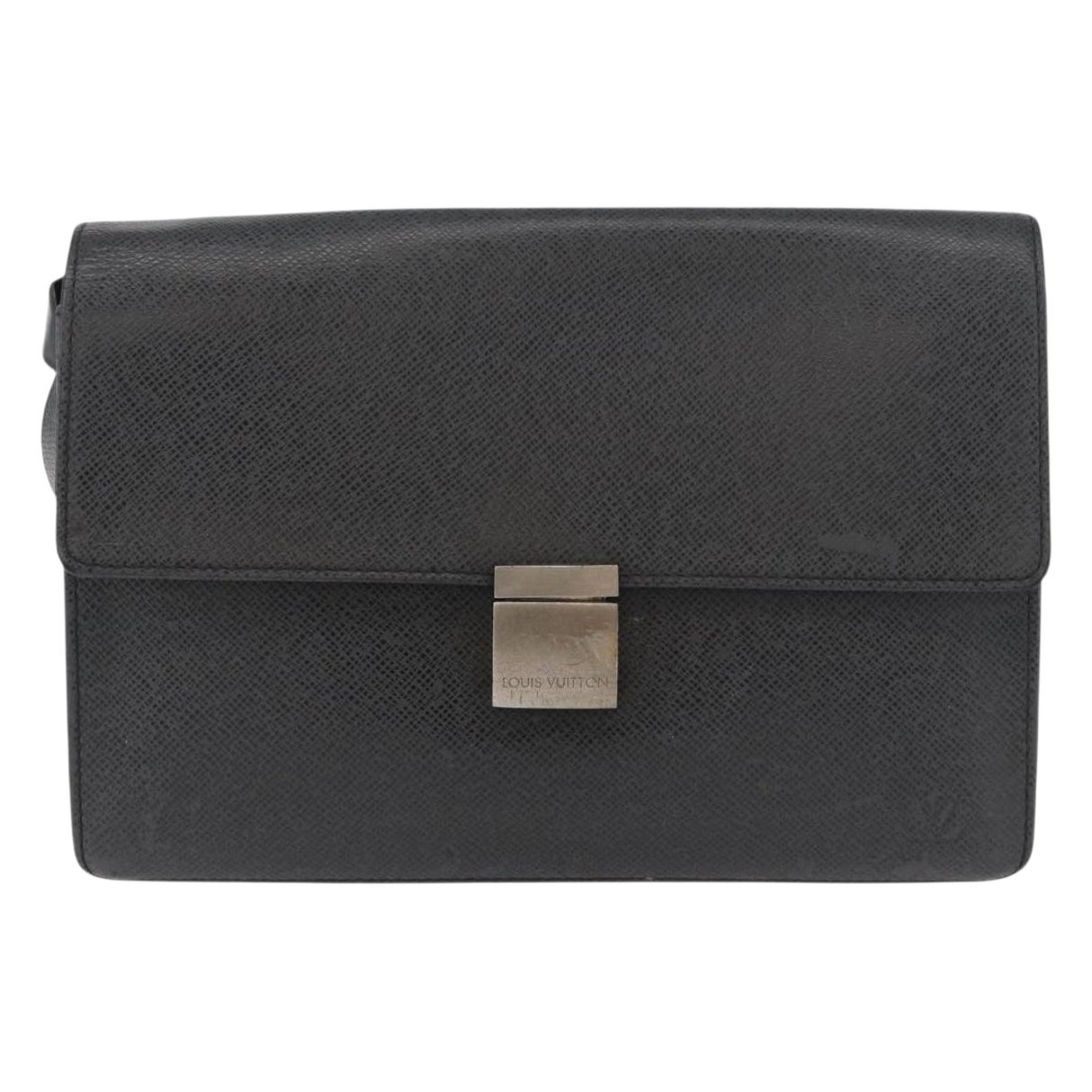 Leather clutch bag