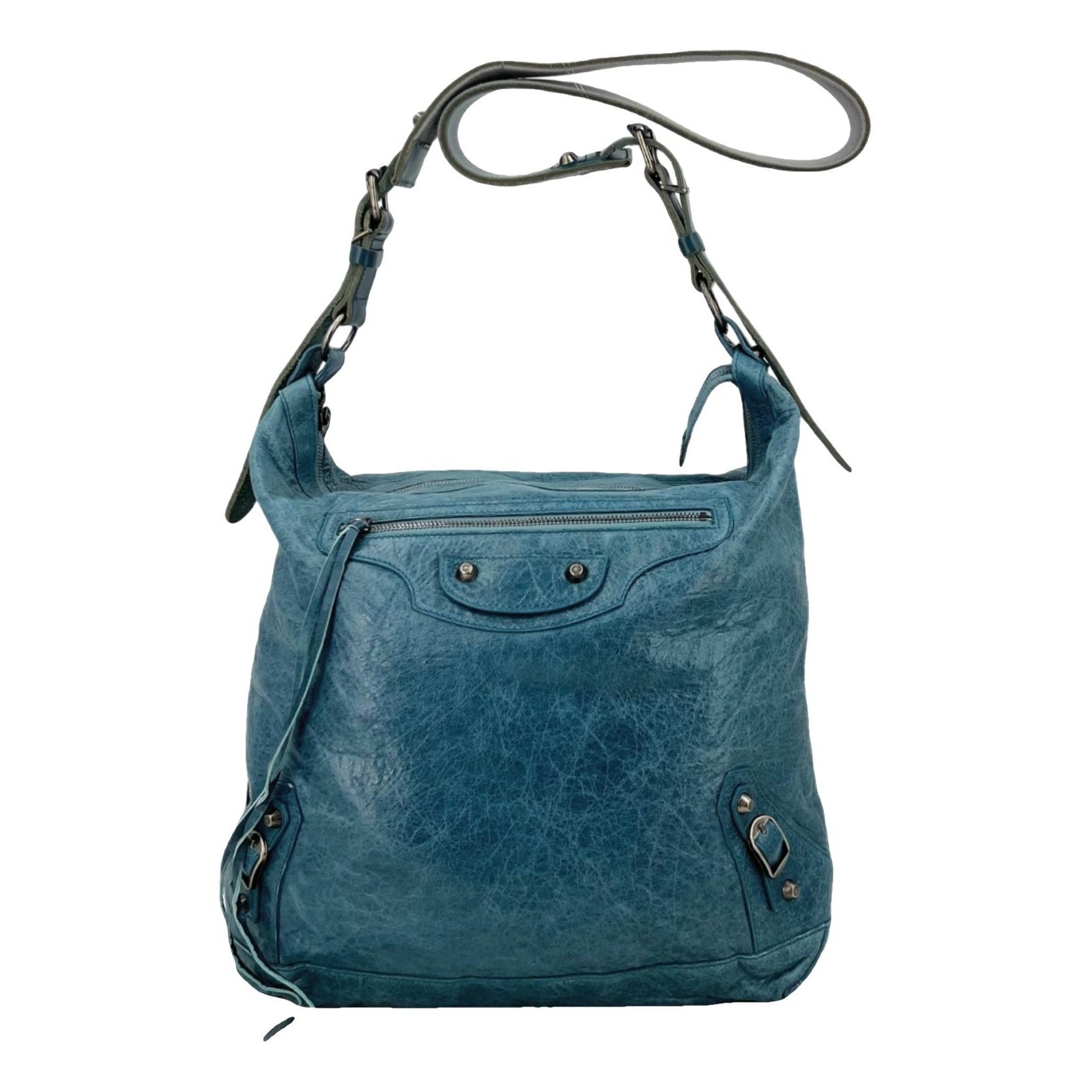 City leather handbag