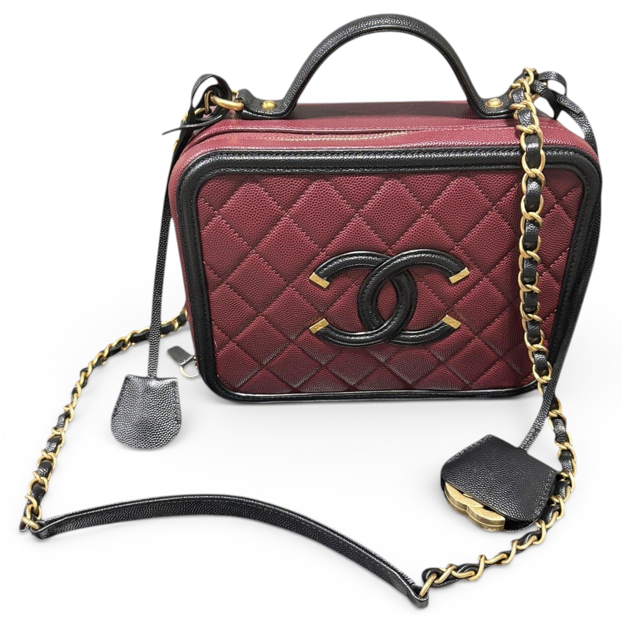 Vanity leather handbag