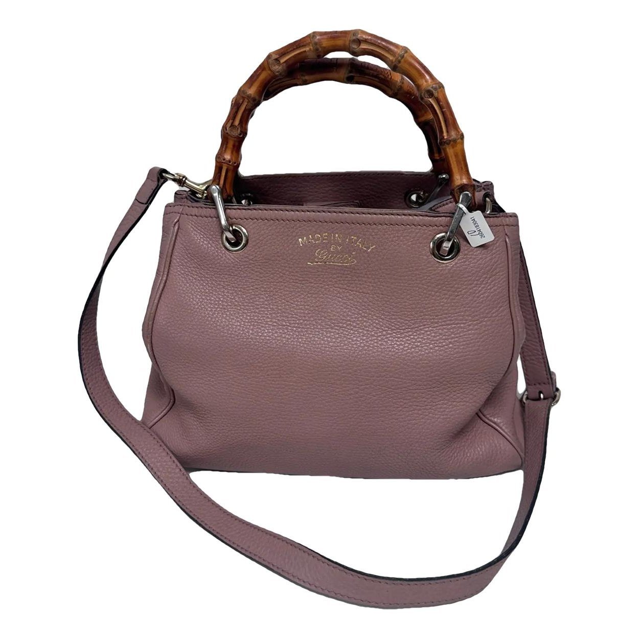 Bamboo Shopper leather handbag