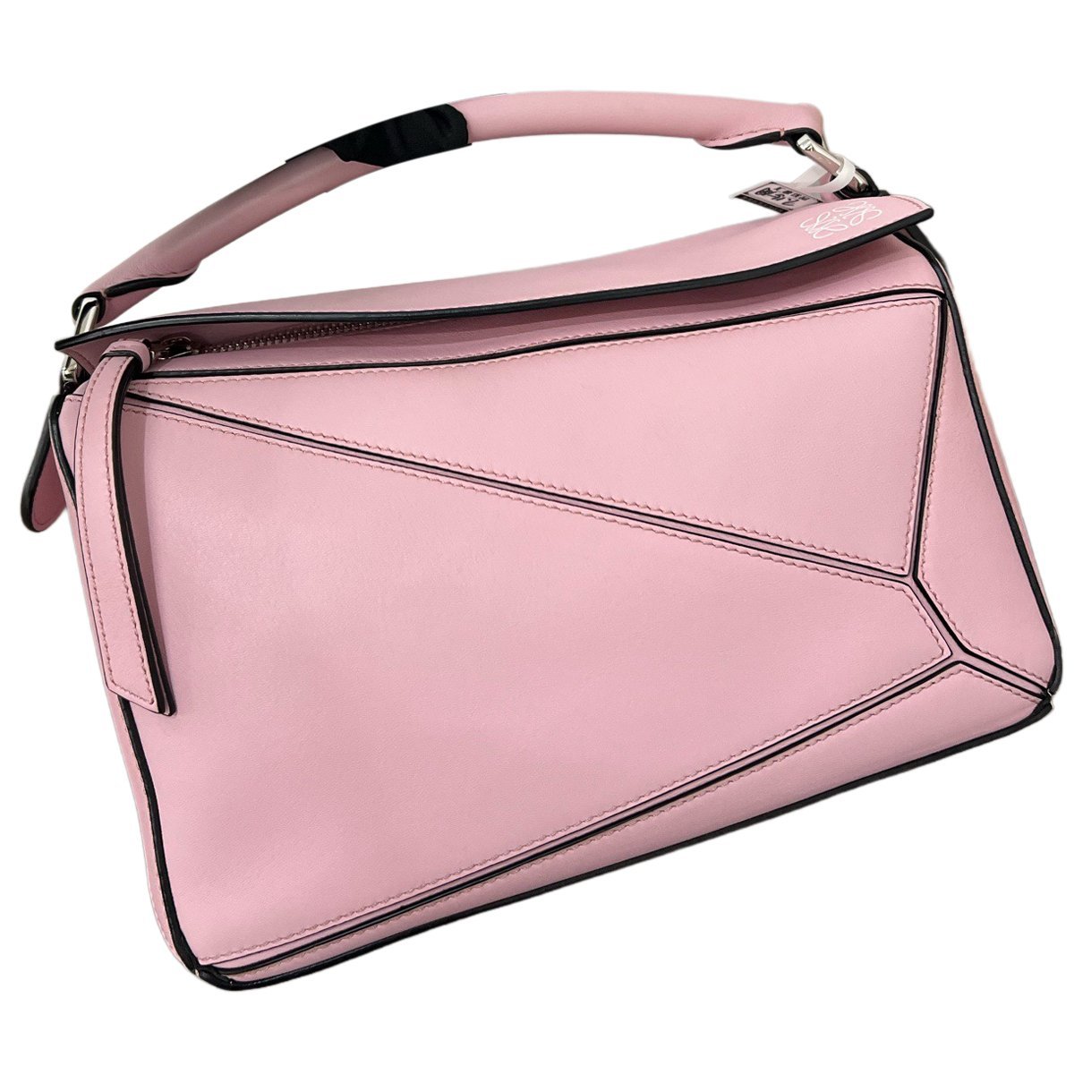 Puzzle leather handbag