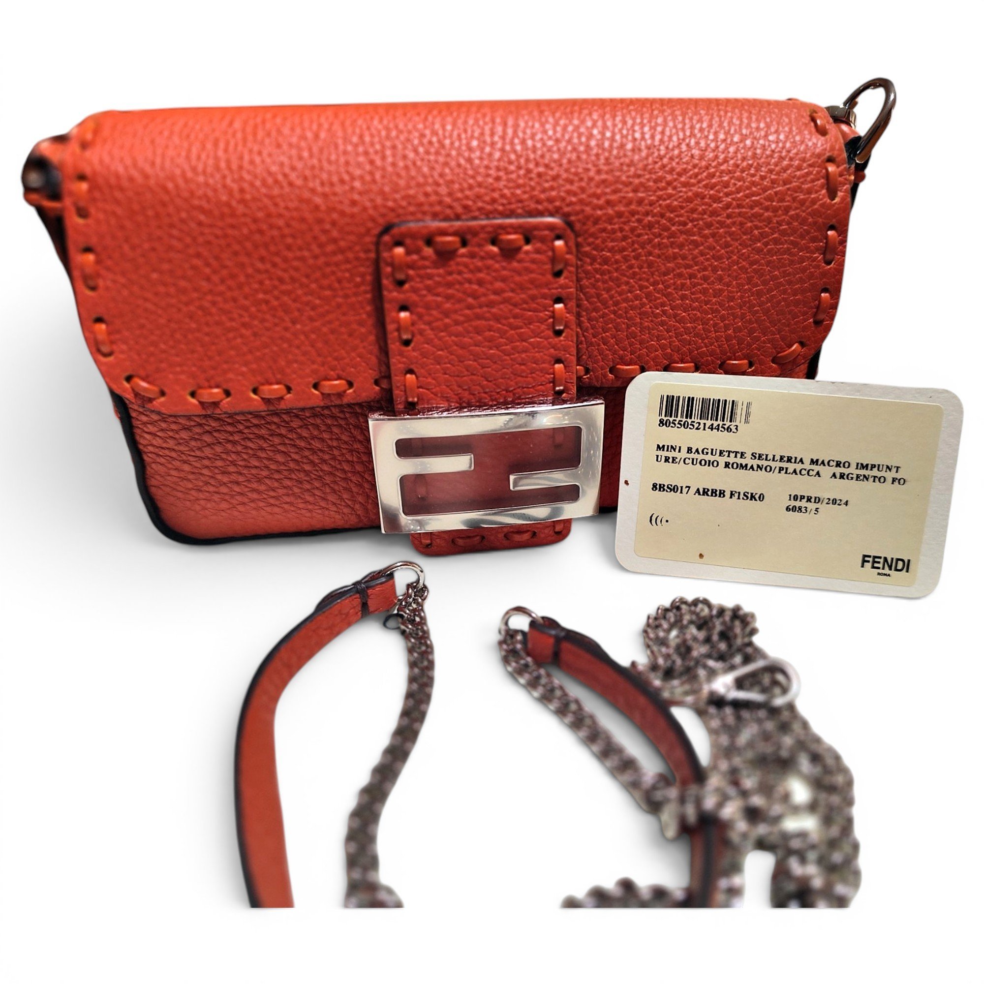 Baguette leather mini bag