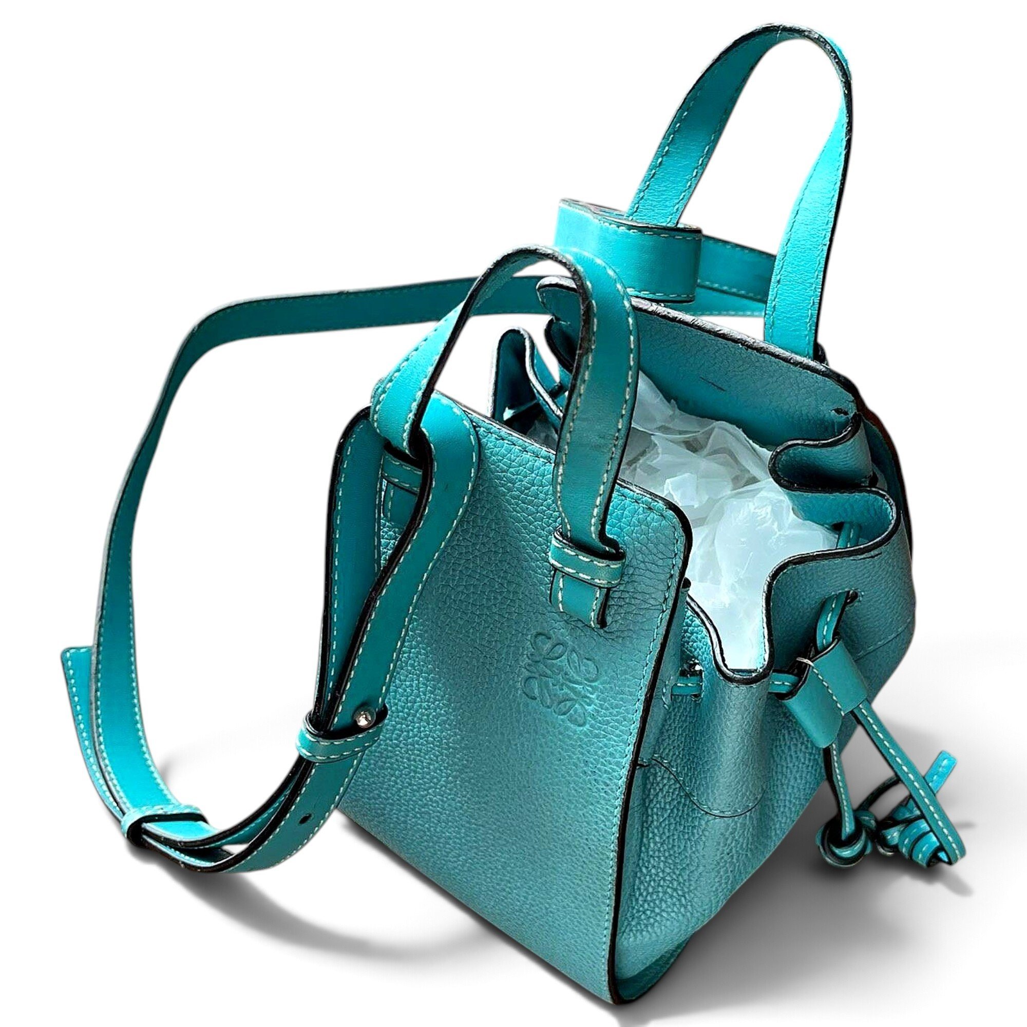 Hammock leather crossbody bag