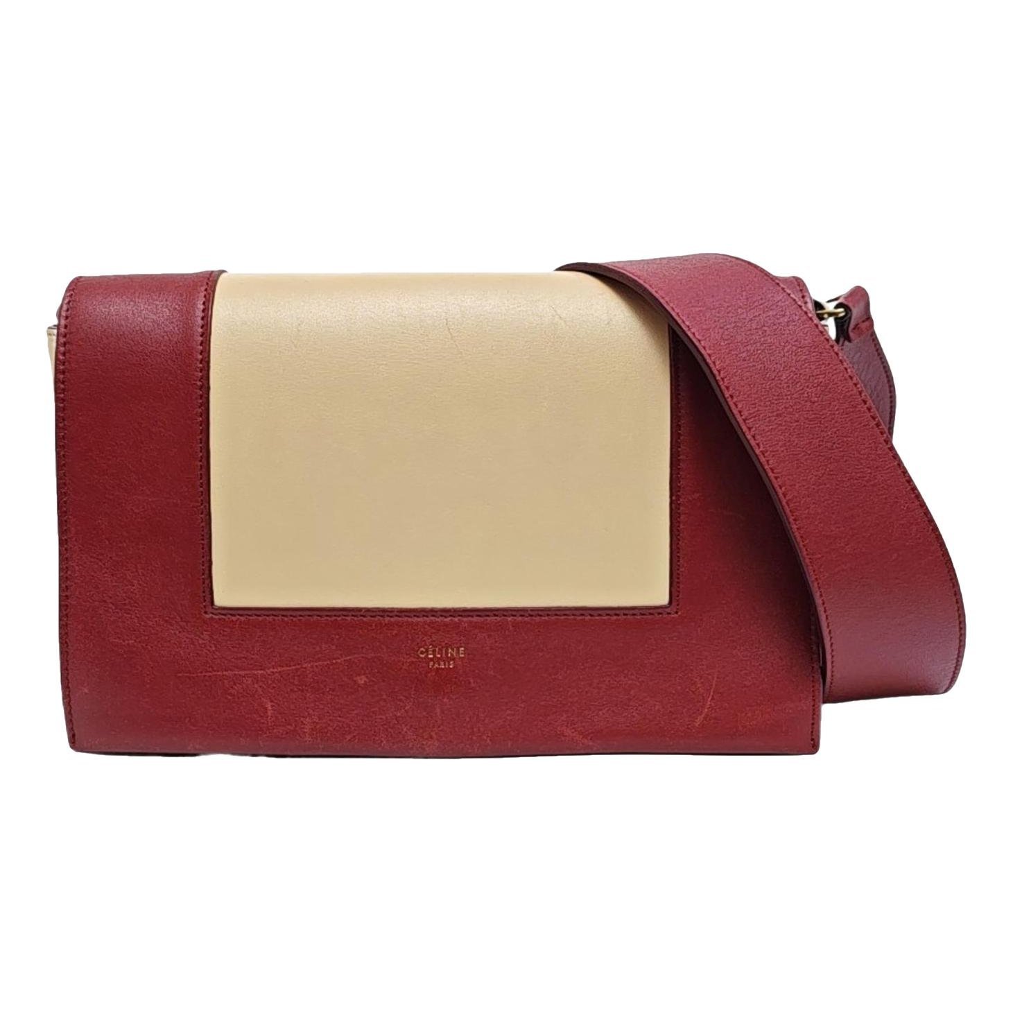 Frame leather handbag