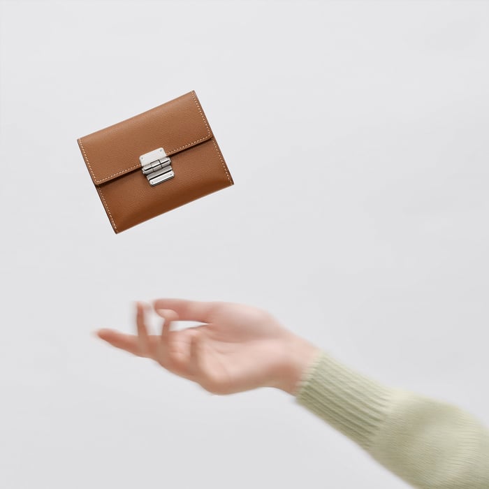 Gold Charniere Compact Wallet