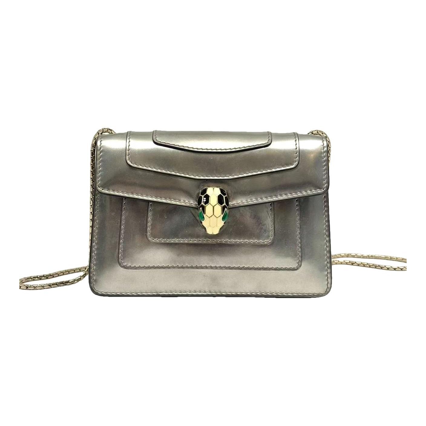 Serpenti leather handbag