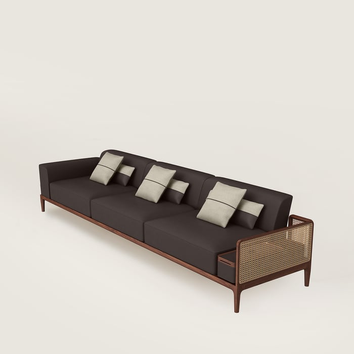 Noir Ébène Sofa Sellier 3-seater