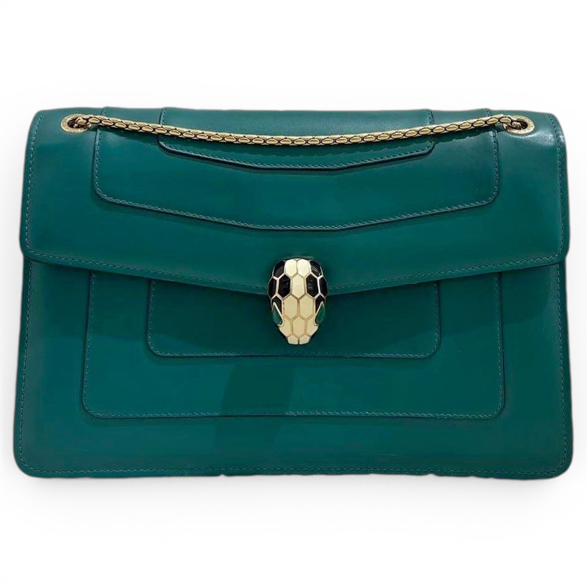 Serpenti leather handbag