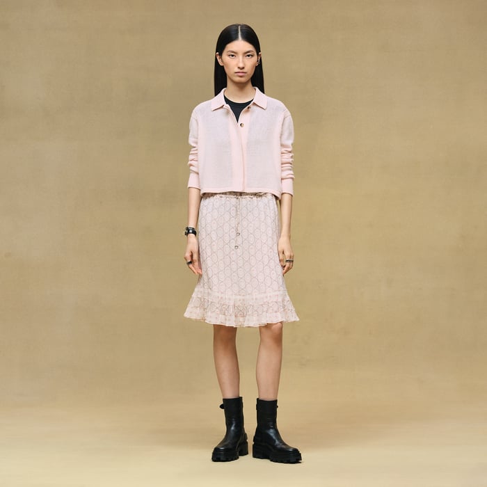Rose Palomino Short Shirt Cardigan