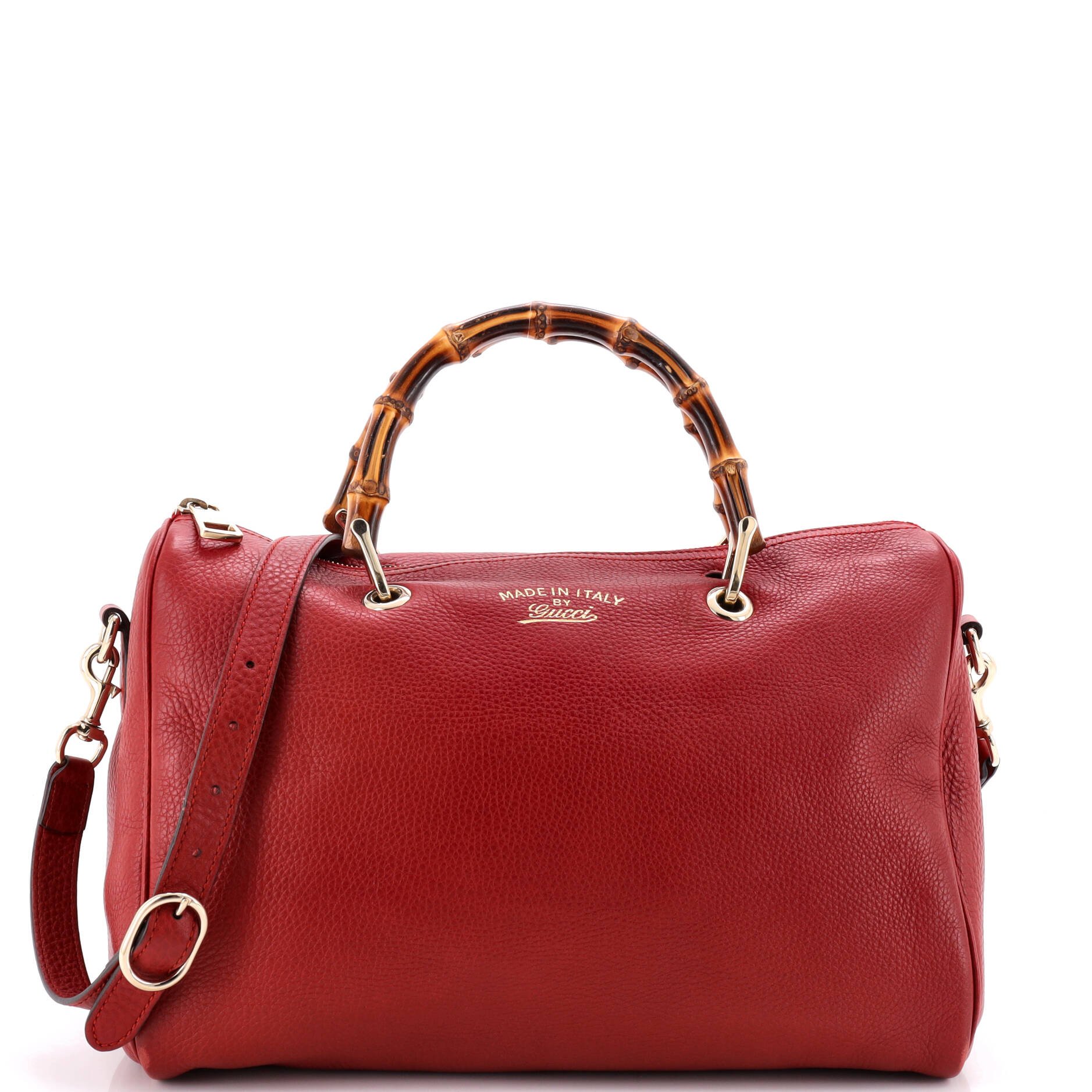 Bamboo Shopper Boston Bag Leather Medium