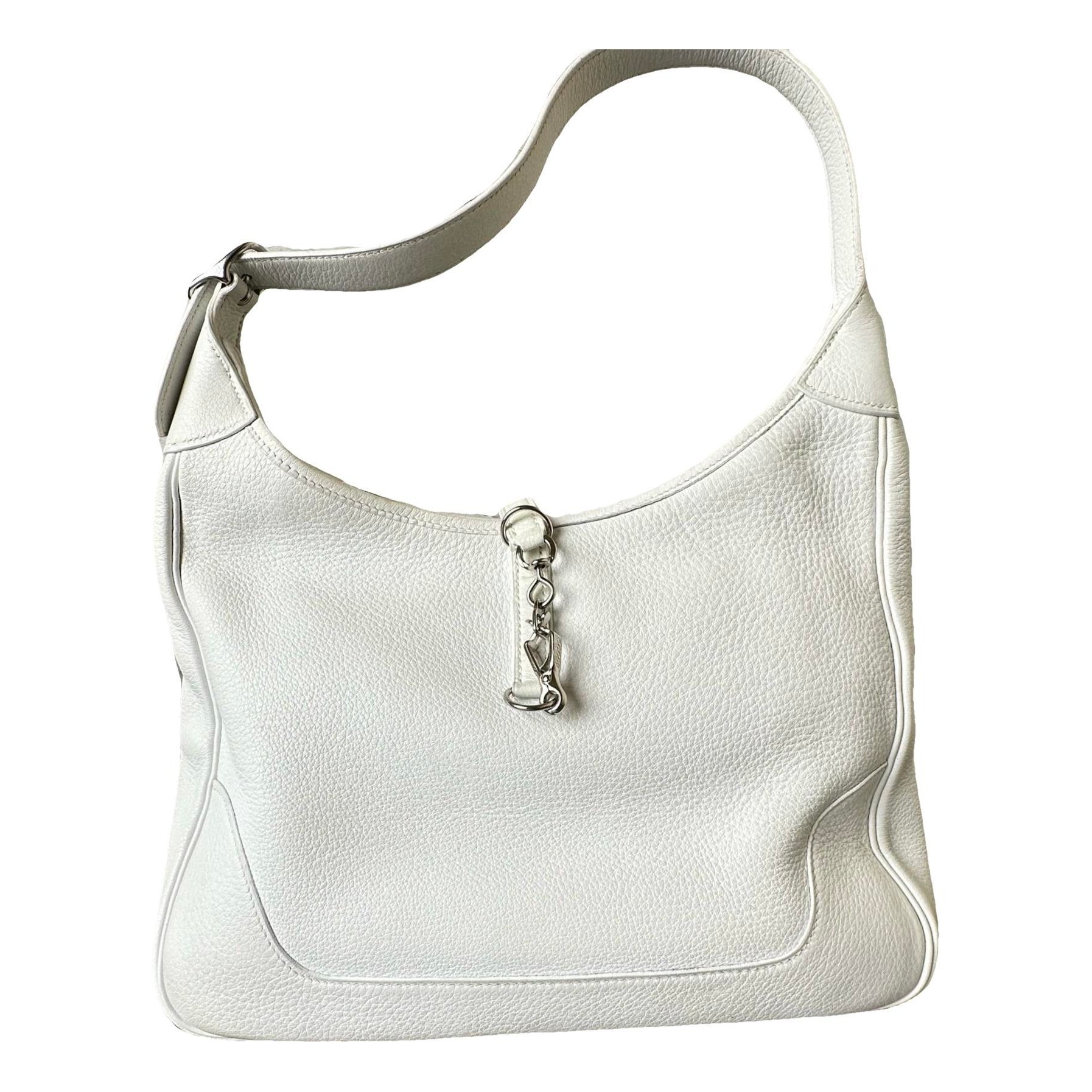 Trim leather handbag