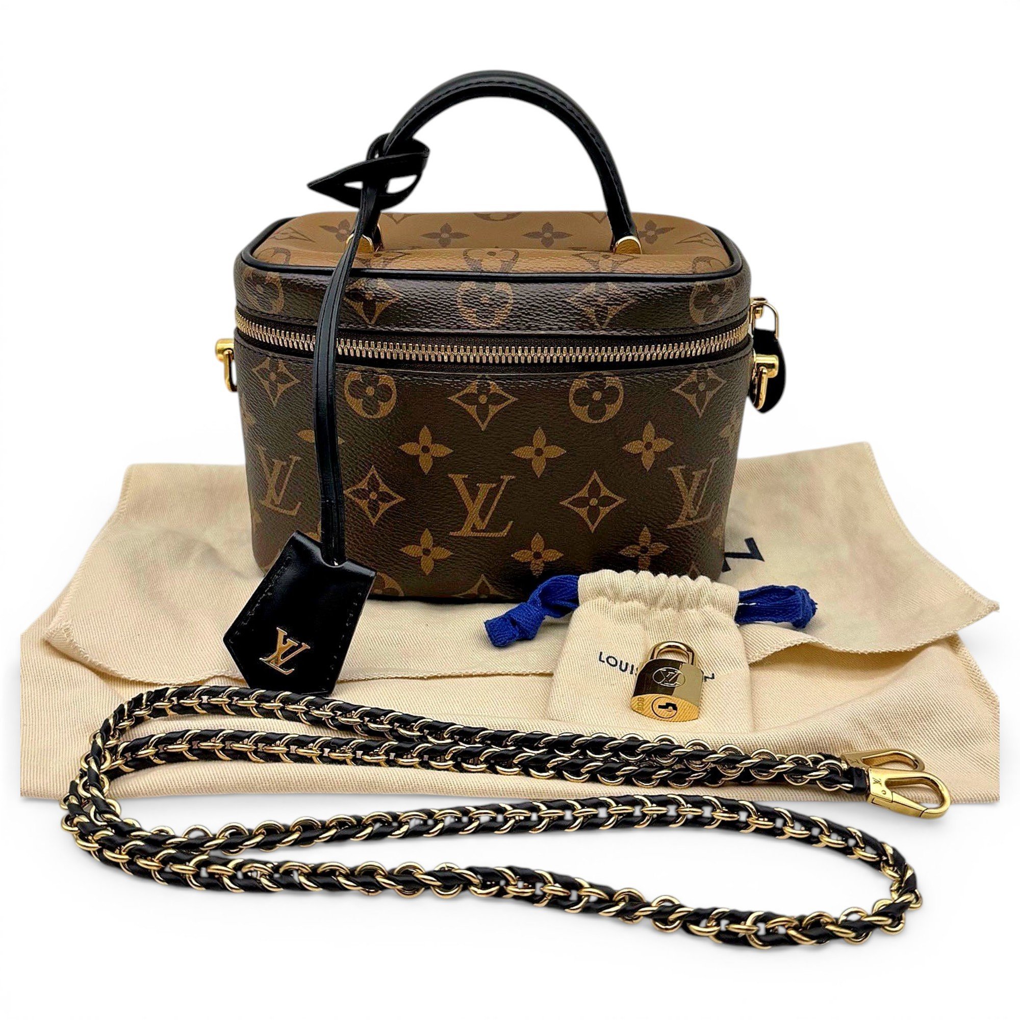 Vanity leather handbag
