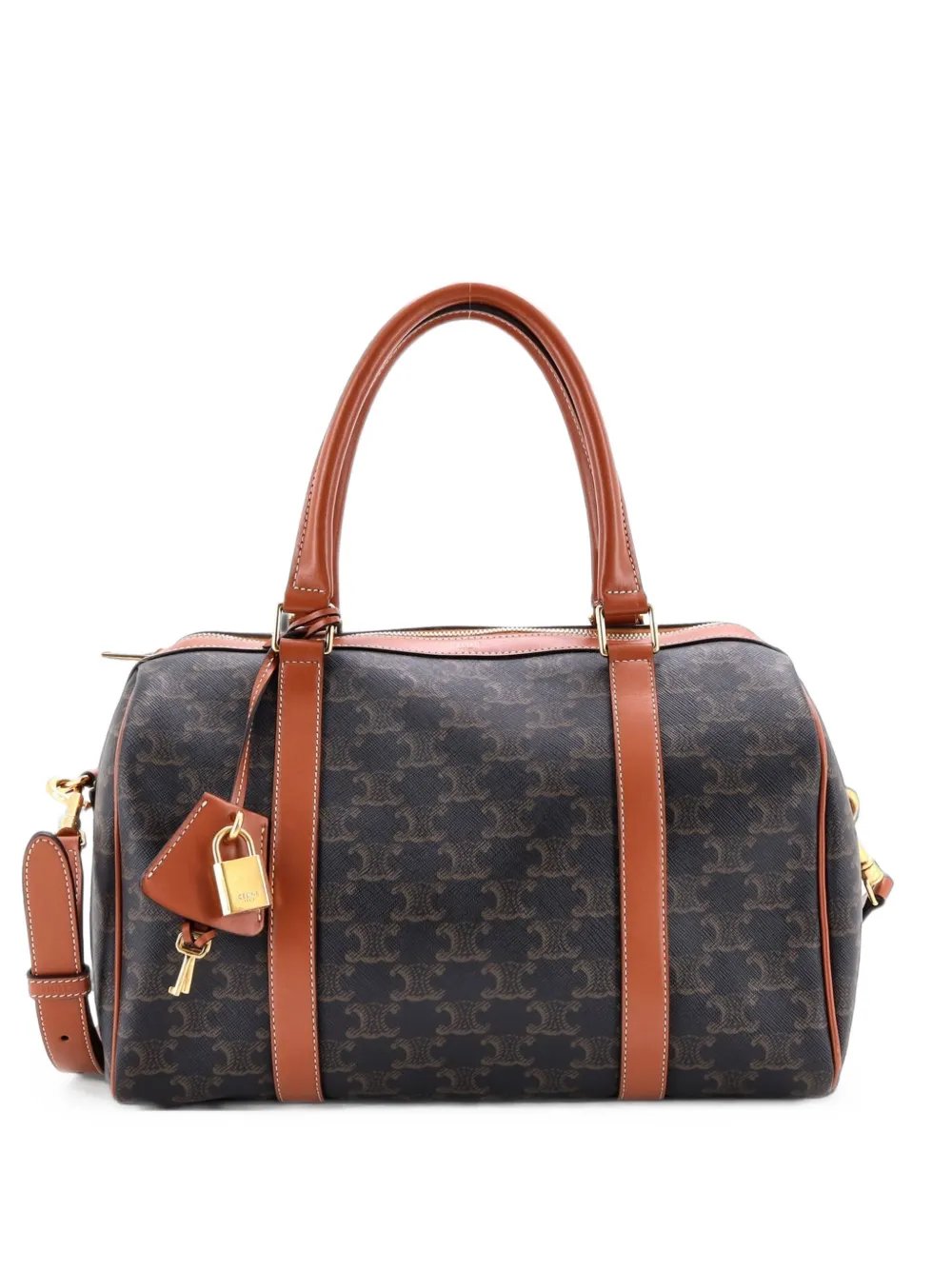 Boston Bag Triomphe Coated Canvas Large handbag