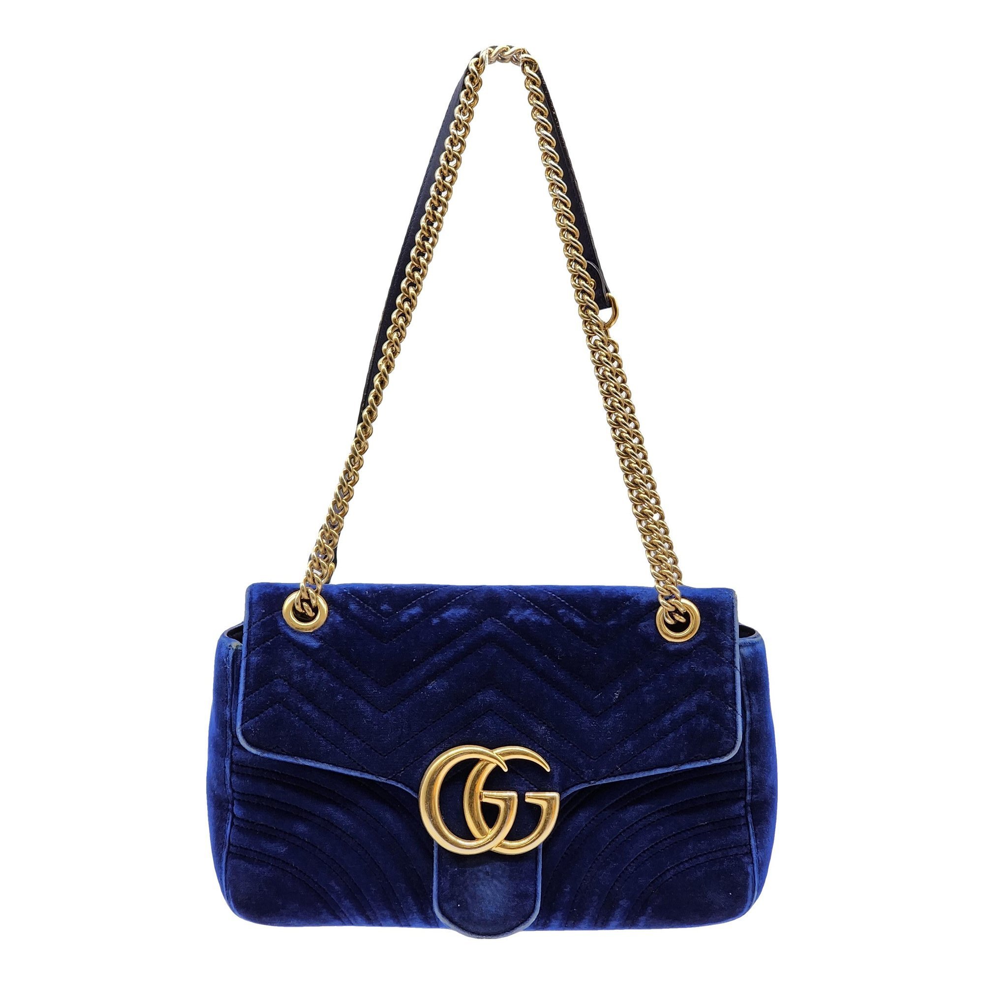 GG Marmont Flap velvet handbag