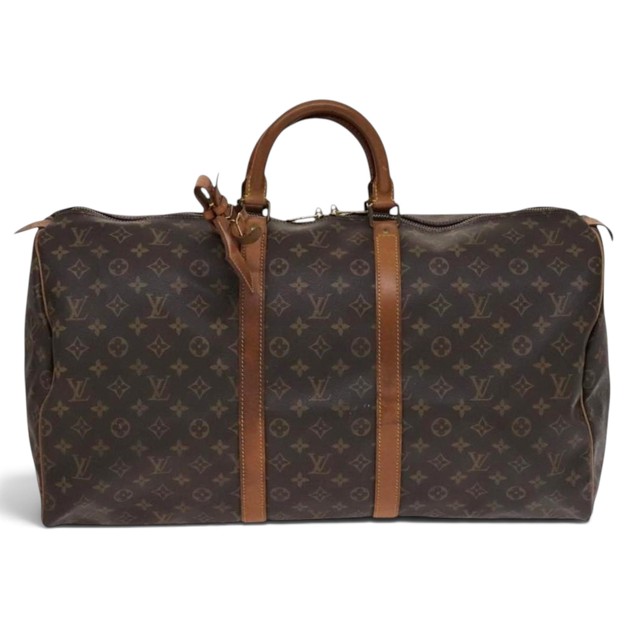 Keepall leather travel bag