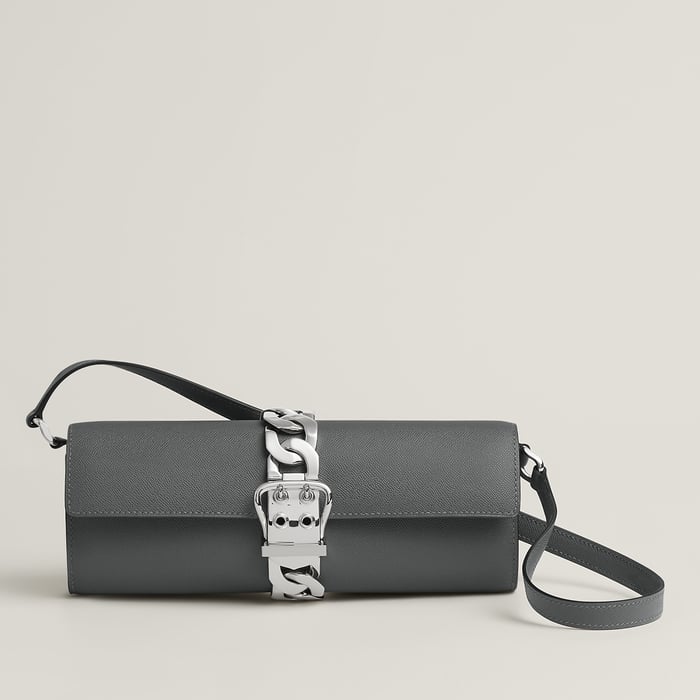 Gris Misty Boucle Sellier Chaine Bag