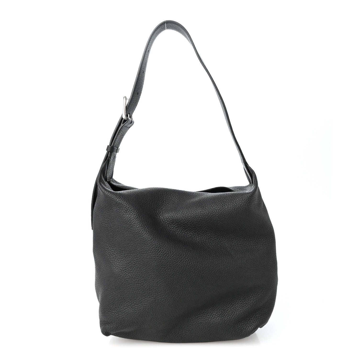 The Row Deerskin Isa Shoulder Bag Black