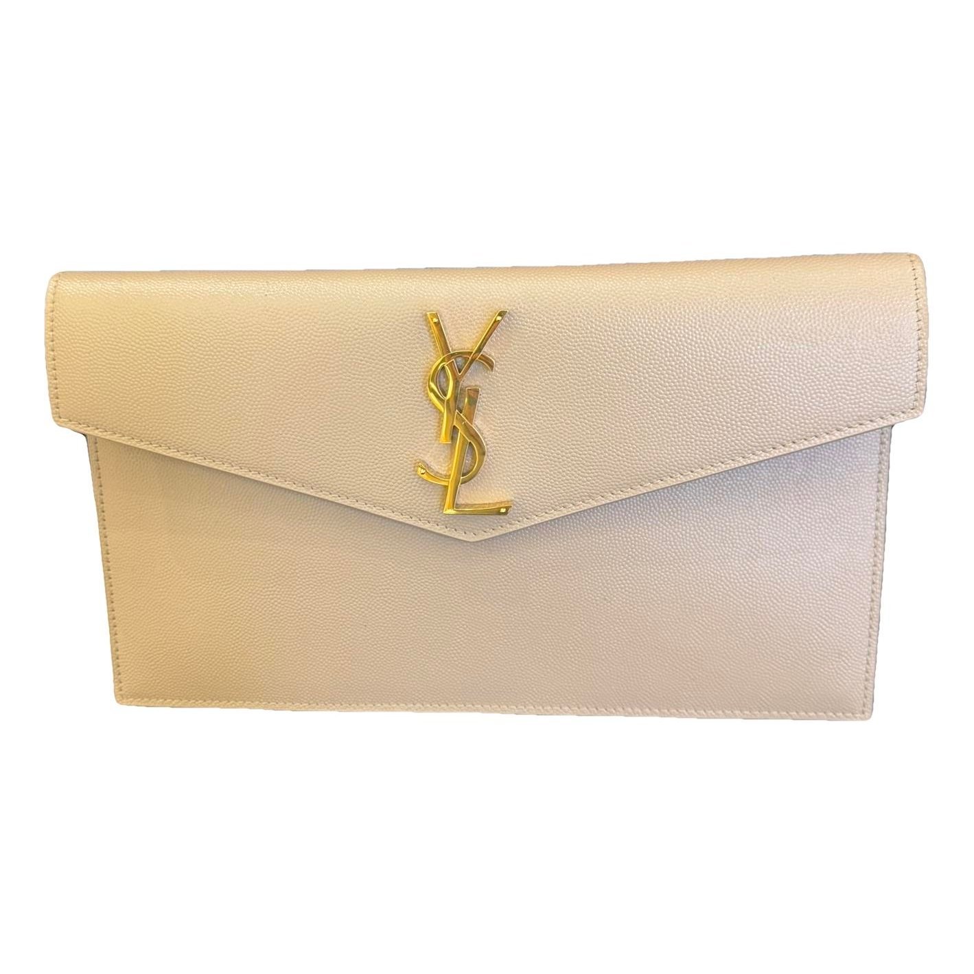 Leather clutch bag