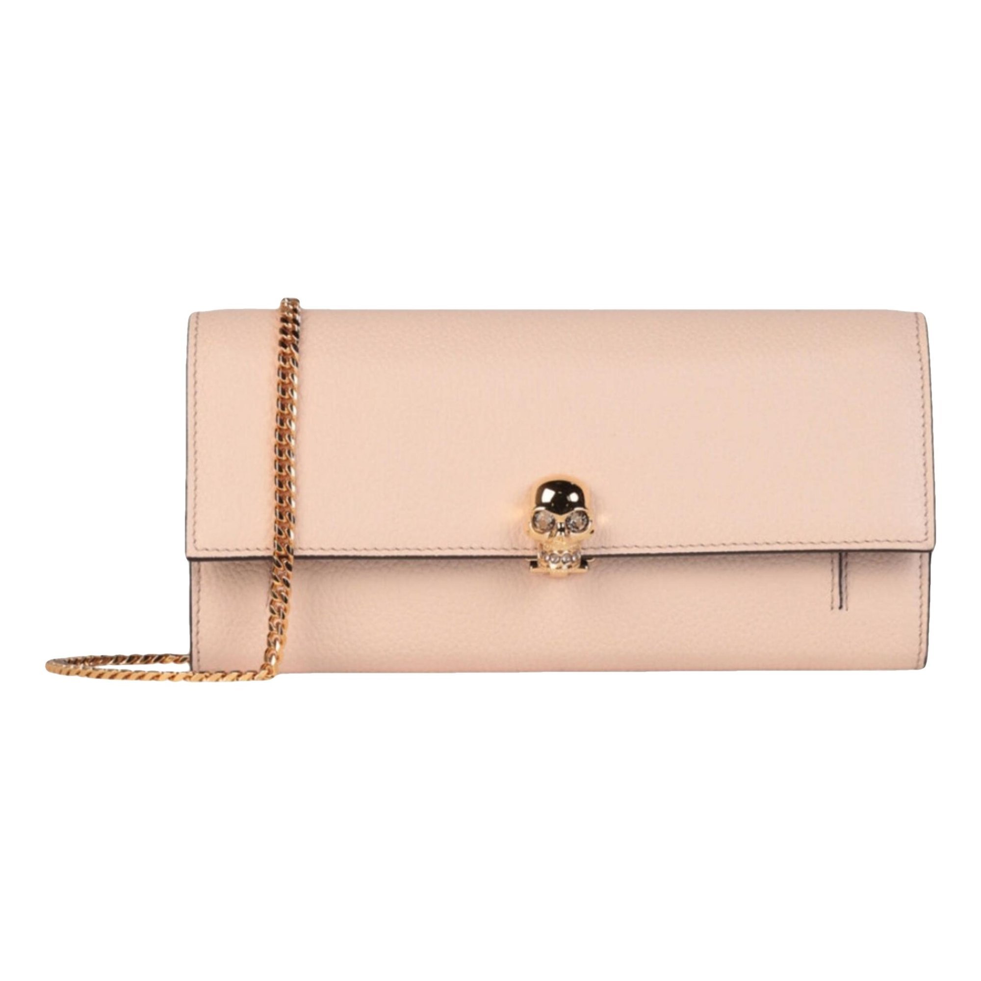 Skull leather crossbody bag